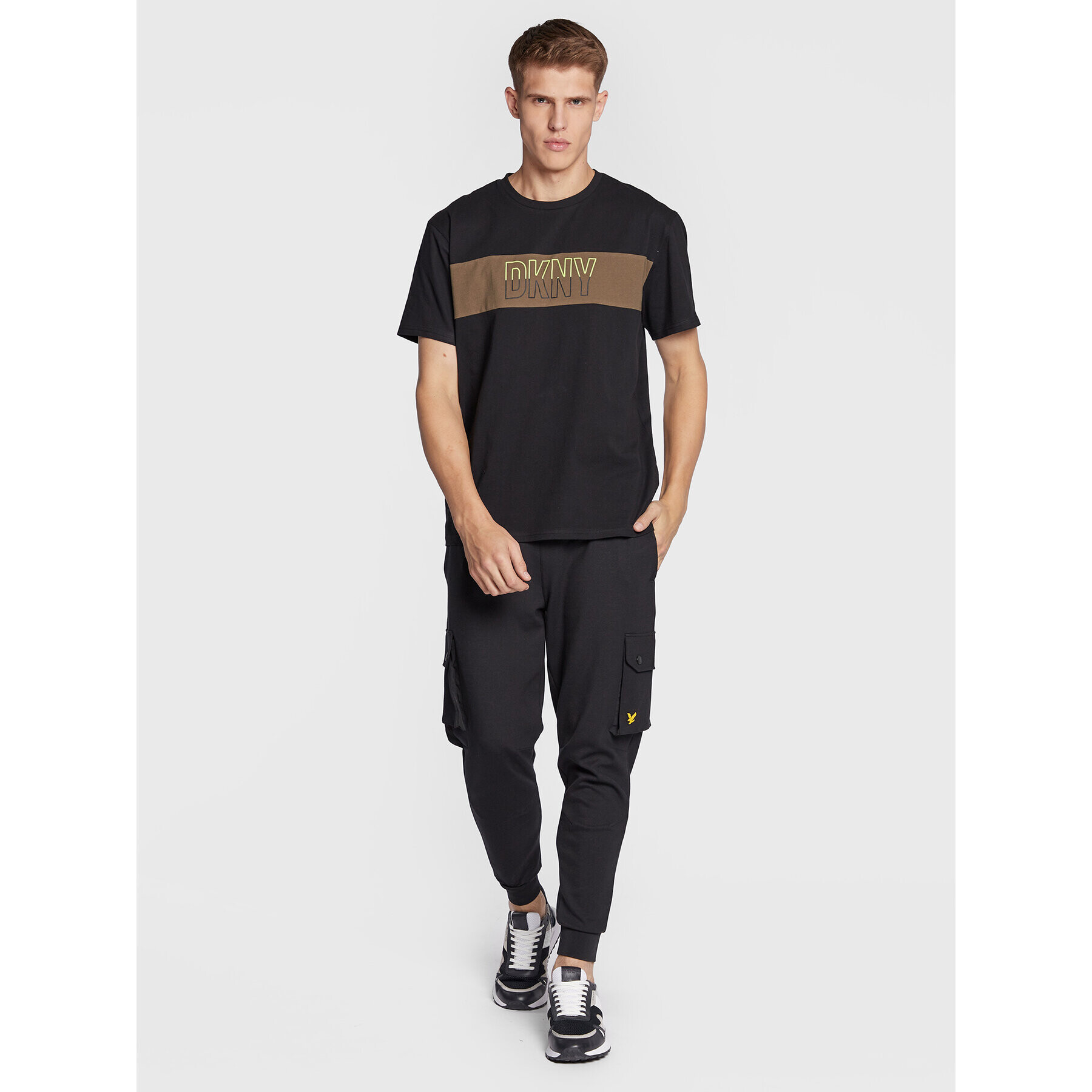 DKNY Тишърт N5_6860_DKY Черен Relaxed Fit - Pepit.bg