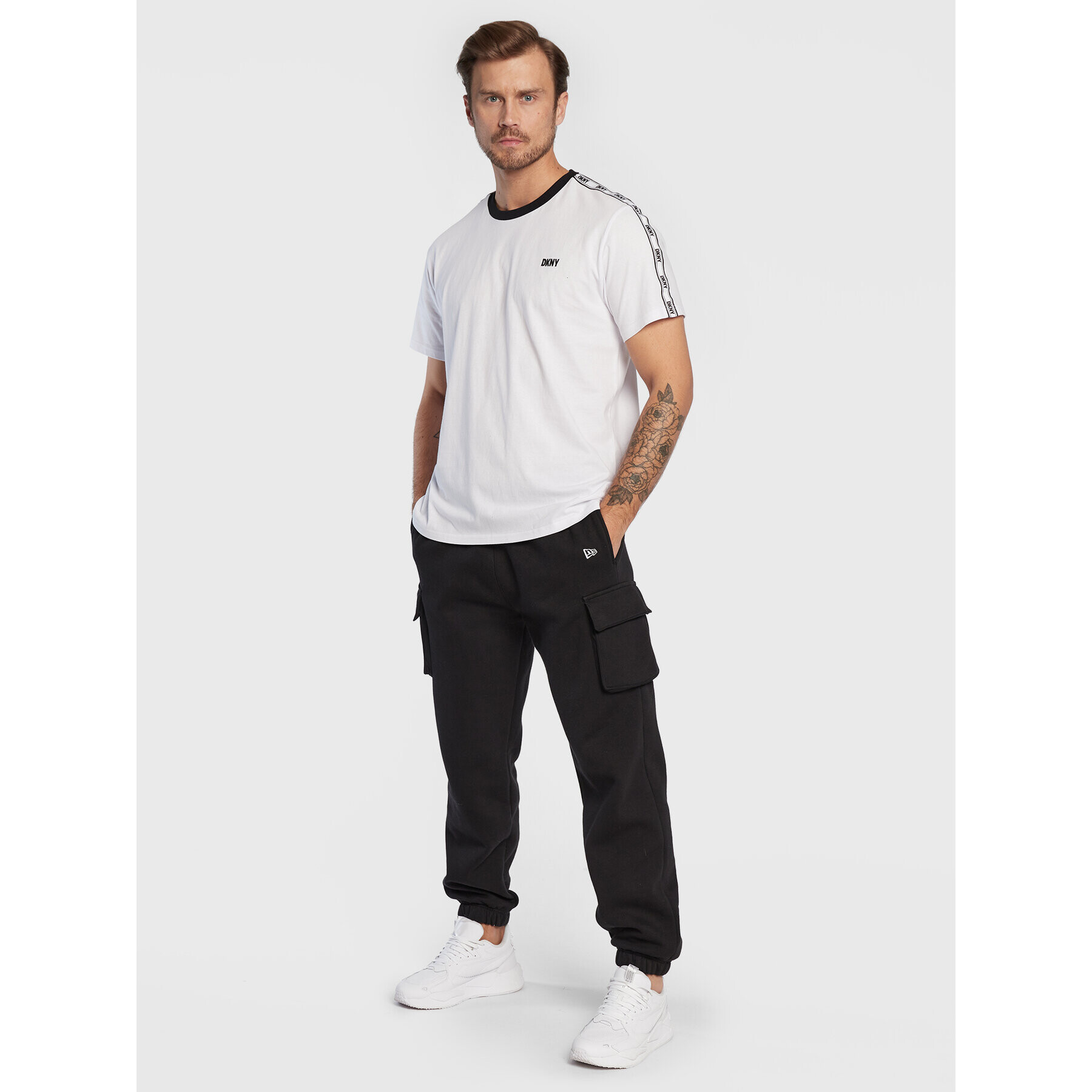 DKNY Тишърт N5_6884_DKY Бял Regular Fit - Pepit.bg