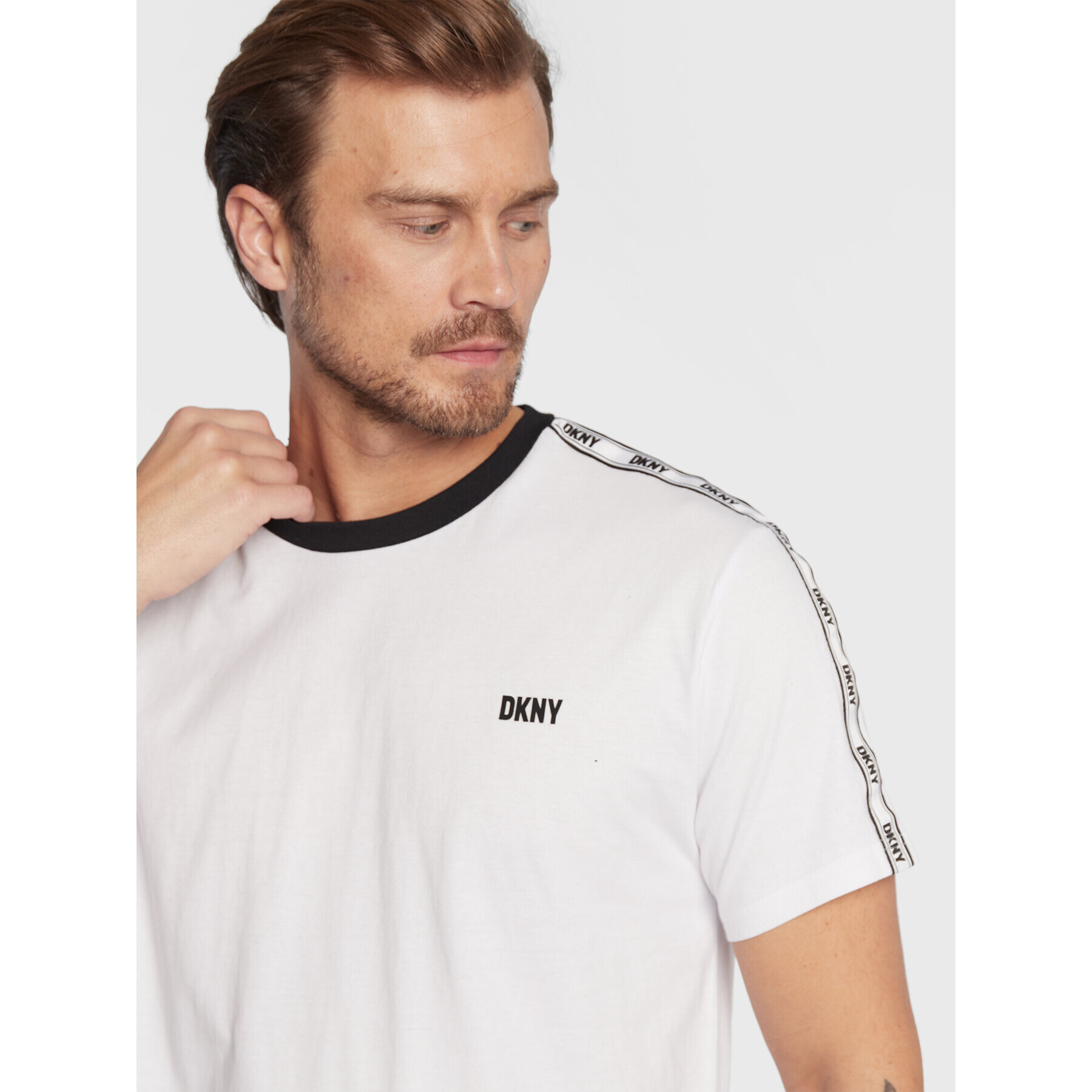 DKNY Тишърт N5_6884_DKY Бял Regular Fit - Pepit.bg