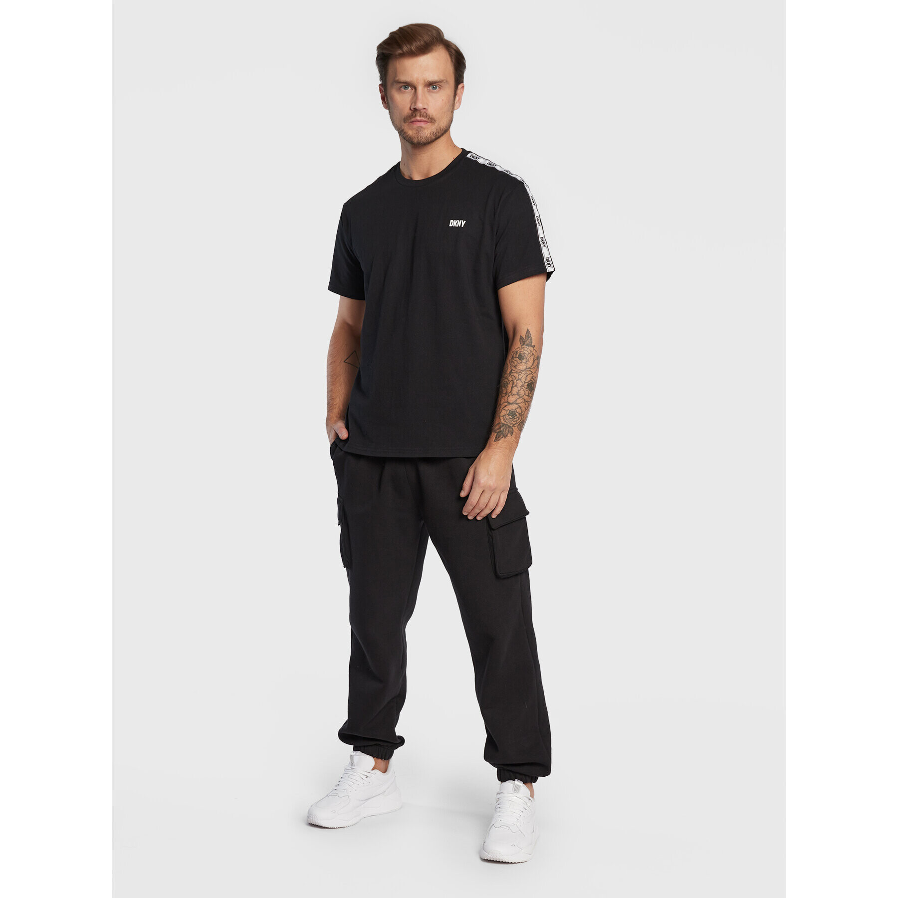 DKNY Тишърт N5_6884_DKY Черен Regular Fit - Pepit.bg