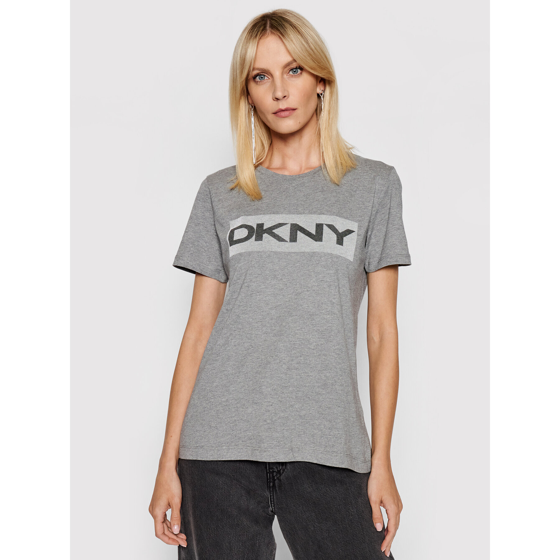 DKNY Тишърт P02ARCNA Сив Regular Fit - Pepit.bg