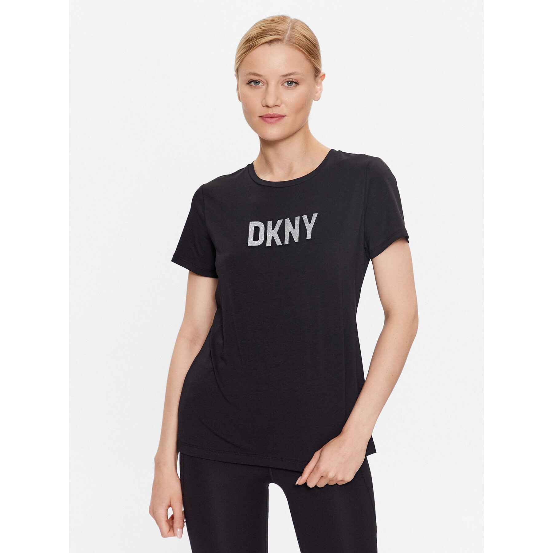 DKNY Тишърт P03ZBDNA Черен Regular Fit - Pepit.bg