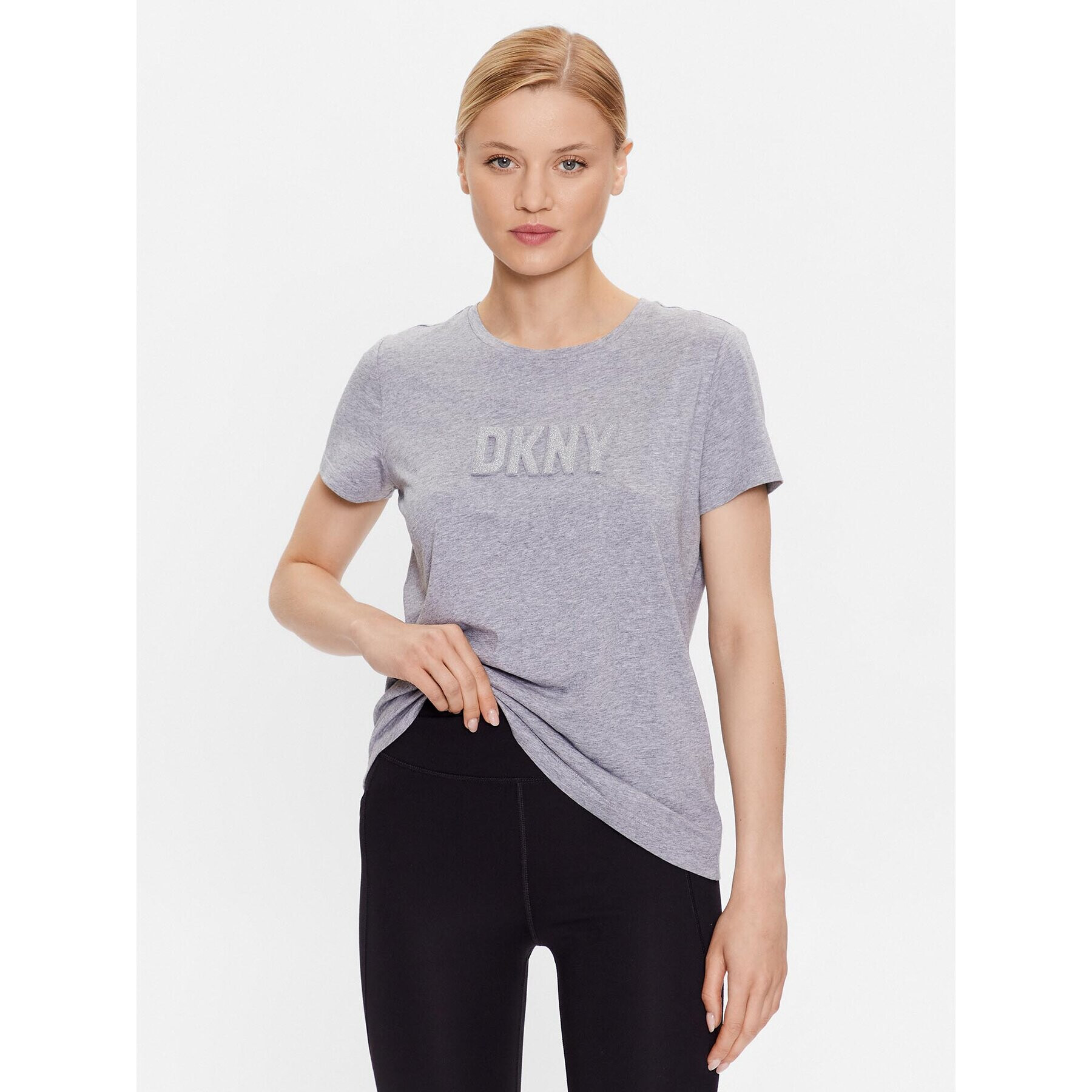 DKNY Тишърт P03ZBDNA Сив Regular Fit - Pepit.bg