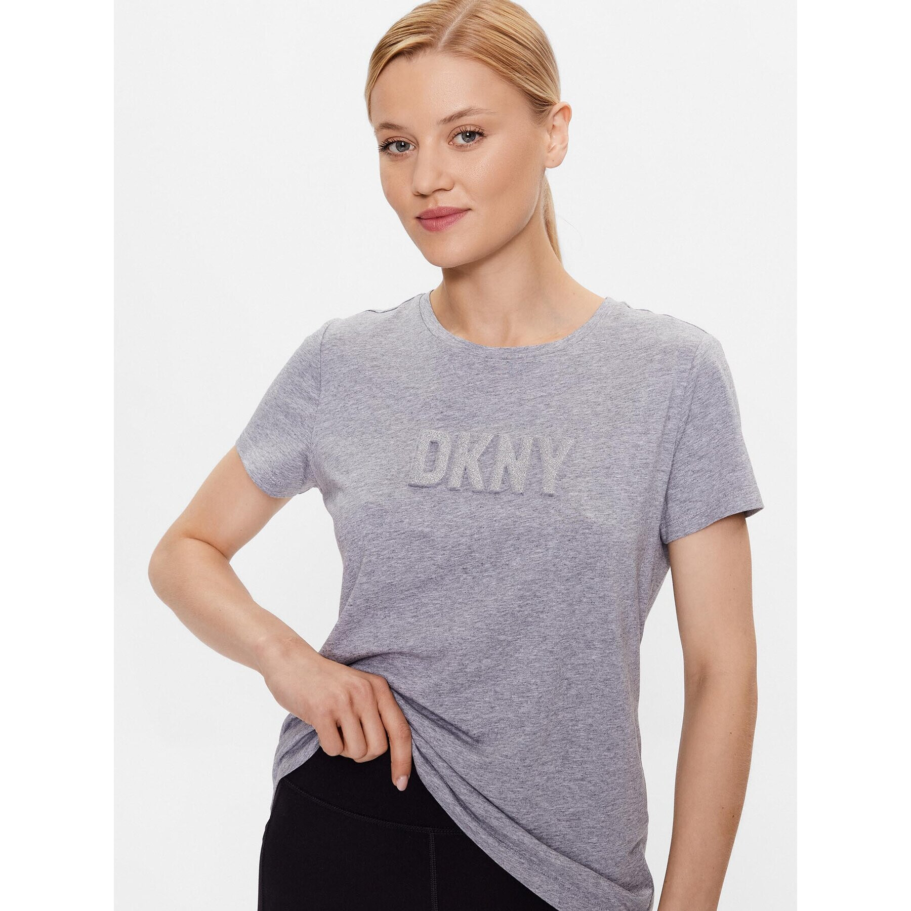 DKNY Тишърт P03ZBDNA Сив Regular Fit - Pepit.bg