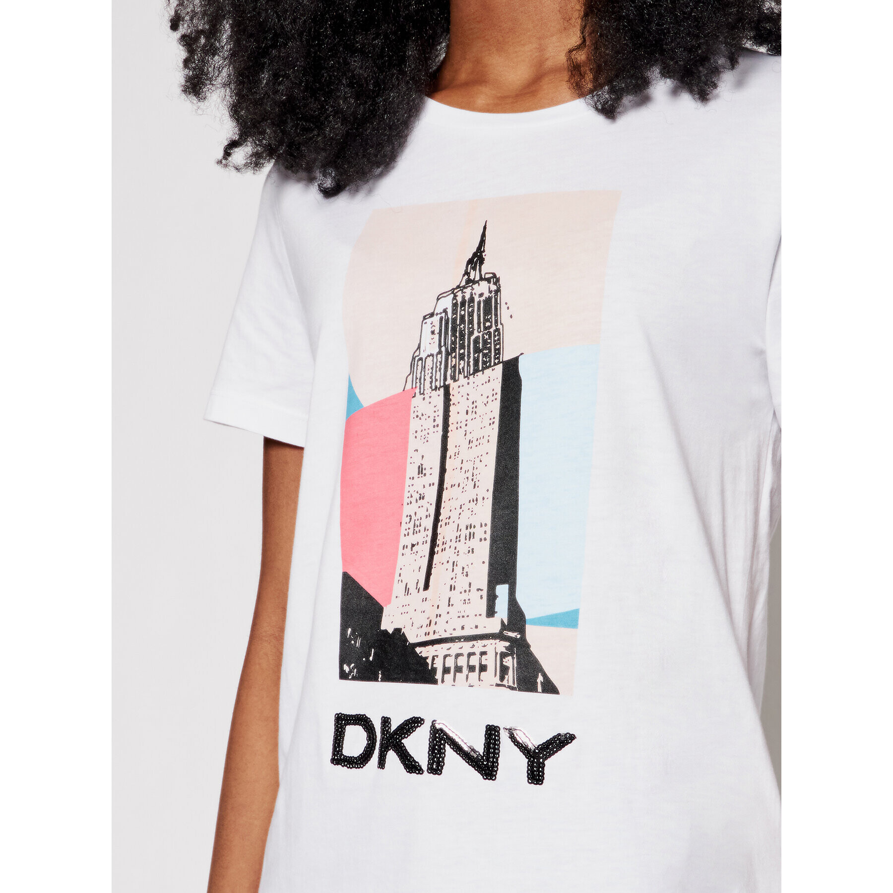 DKNY Тишърт P0DBGCNA Бял Regular Fit - Pepit.bg