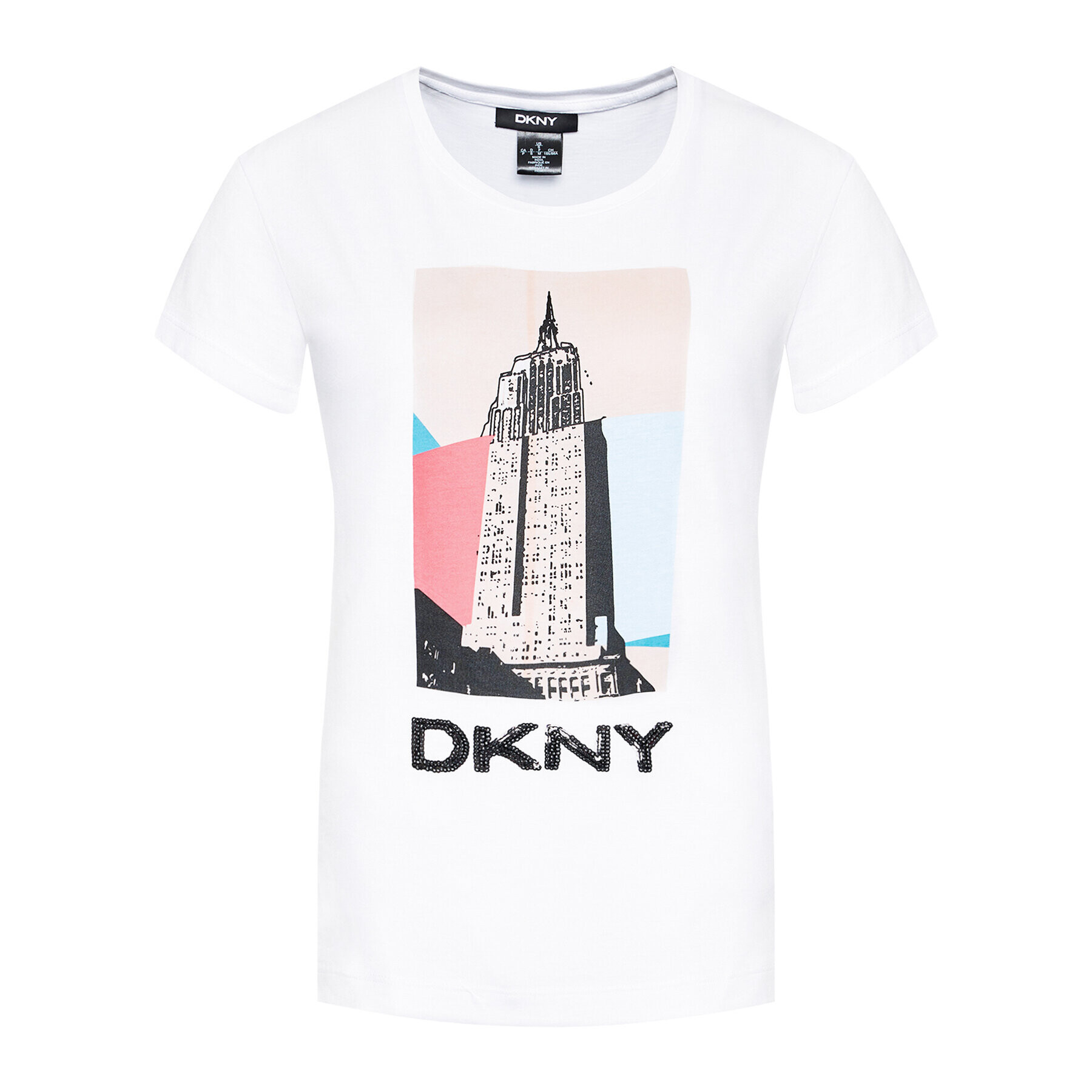 DKNY Тишърт P0DBGCNA Бял Regular Fit - Pepit.bg