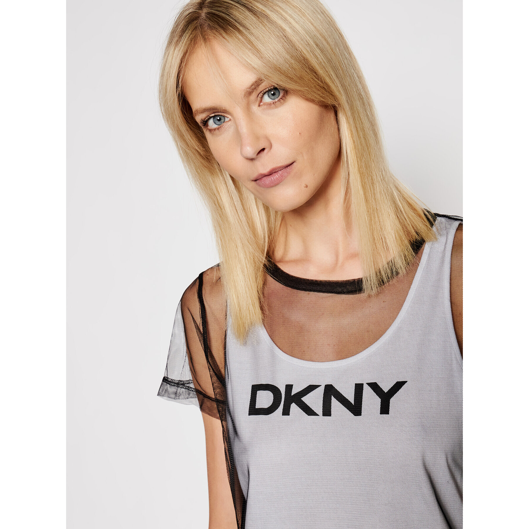 DKNY Тишърт P0DH7FKC Бял Regular Fit - Pepit.bg