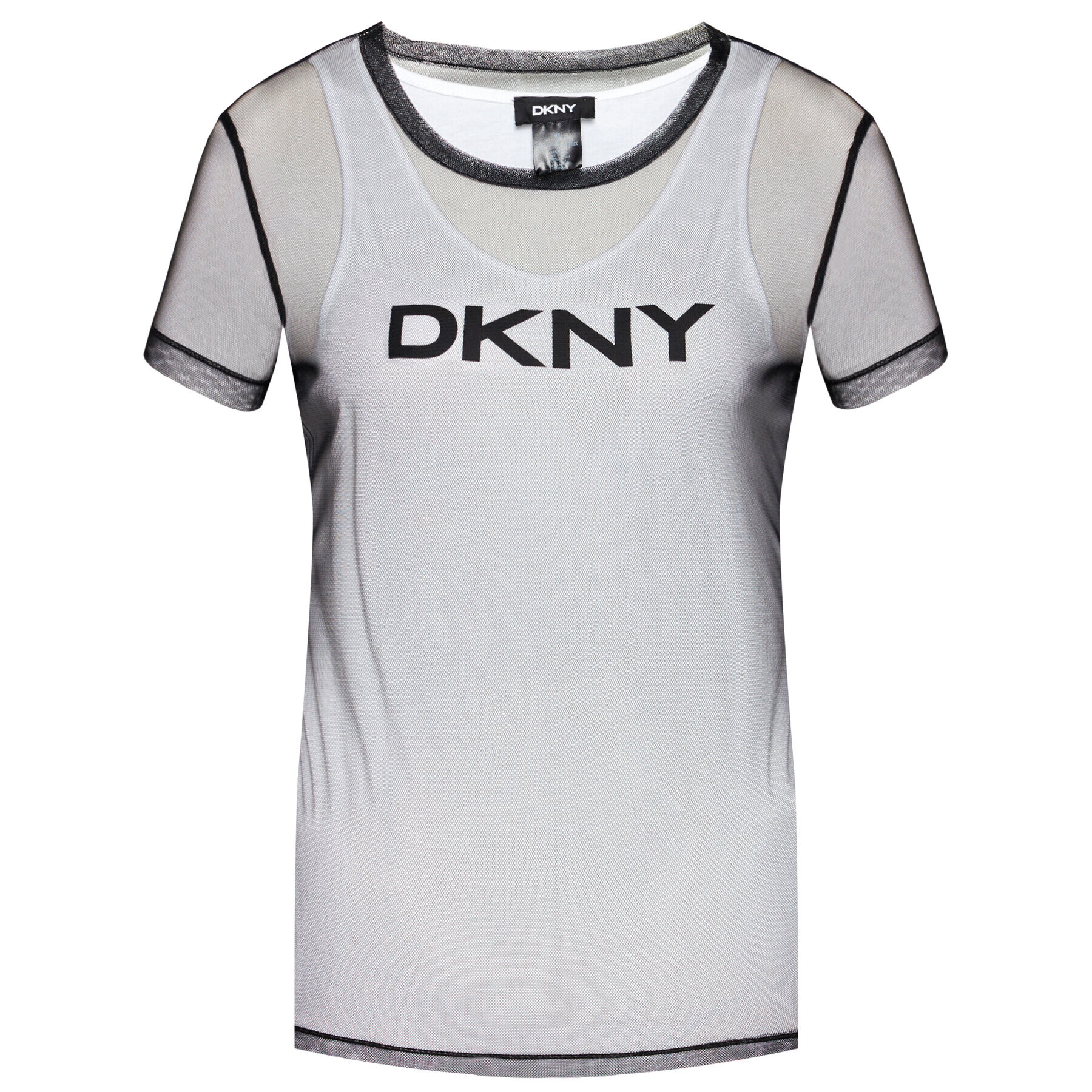 DKNY Тишърт P0DH7FKC Бял Regular Fit - Pepit.bg