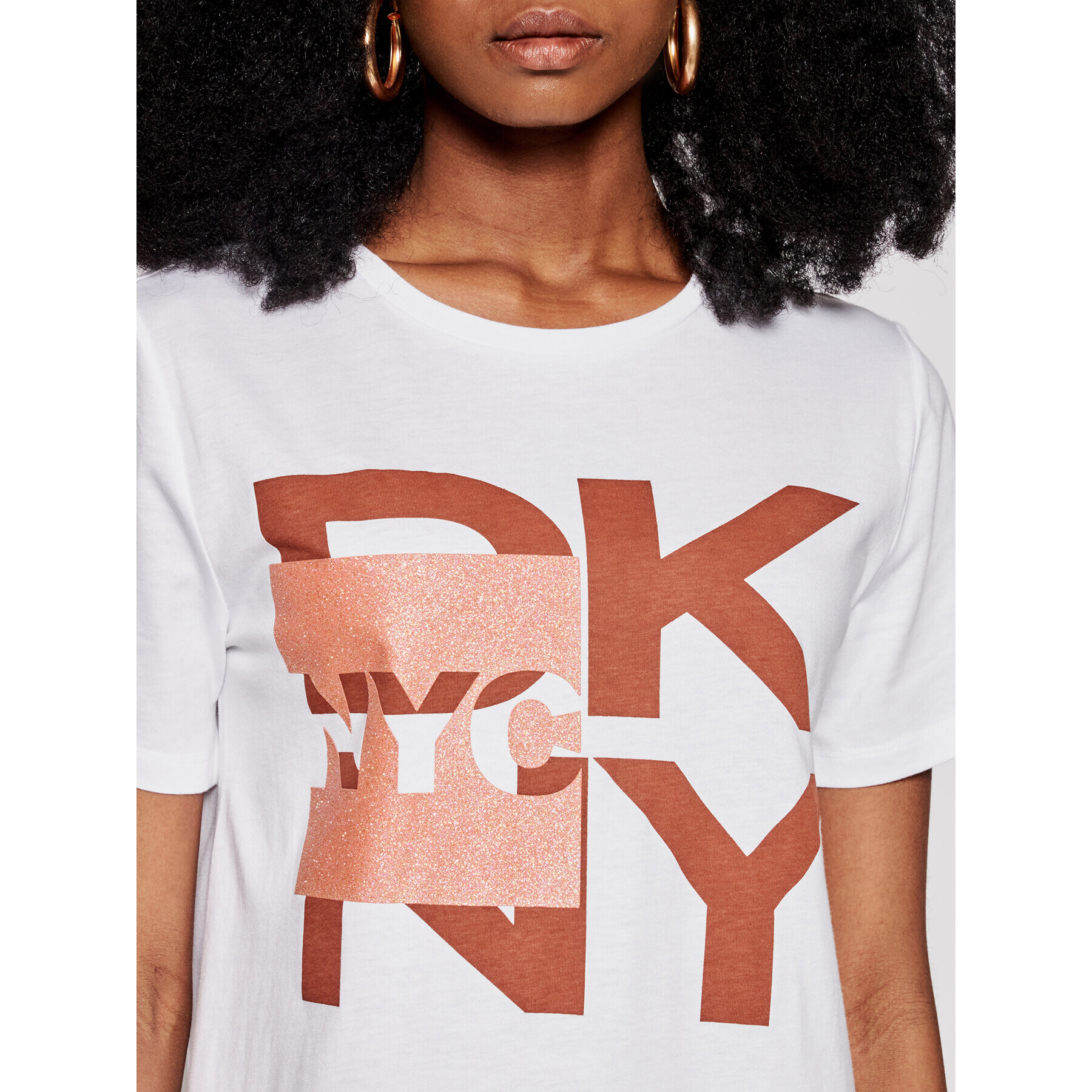 DKNY Тишърт P0EBCCNA Бял Regular Fit - Pepit.bg