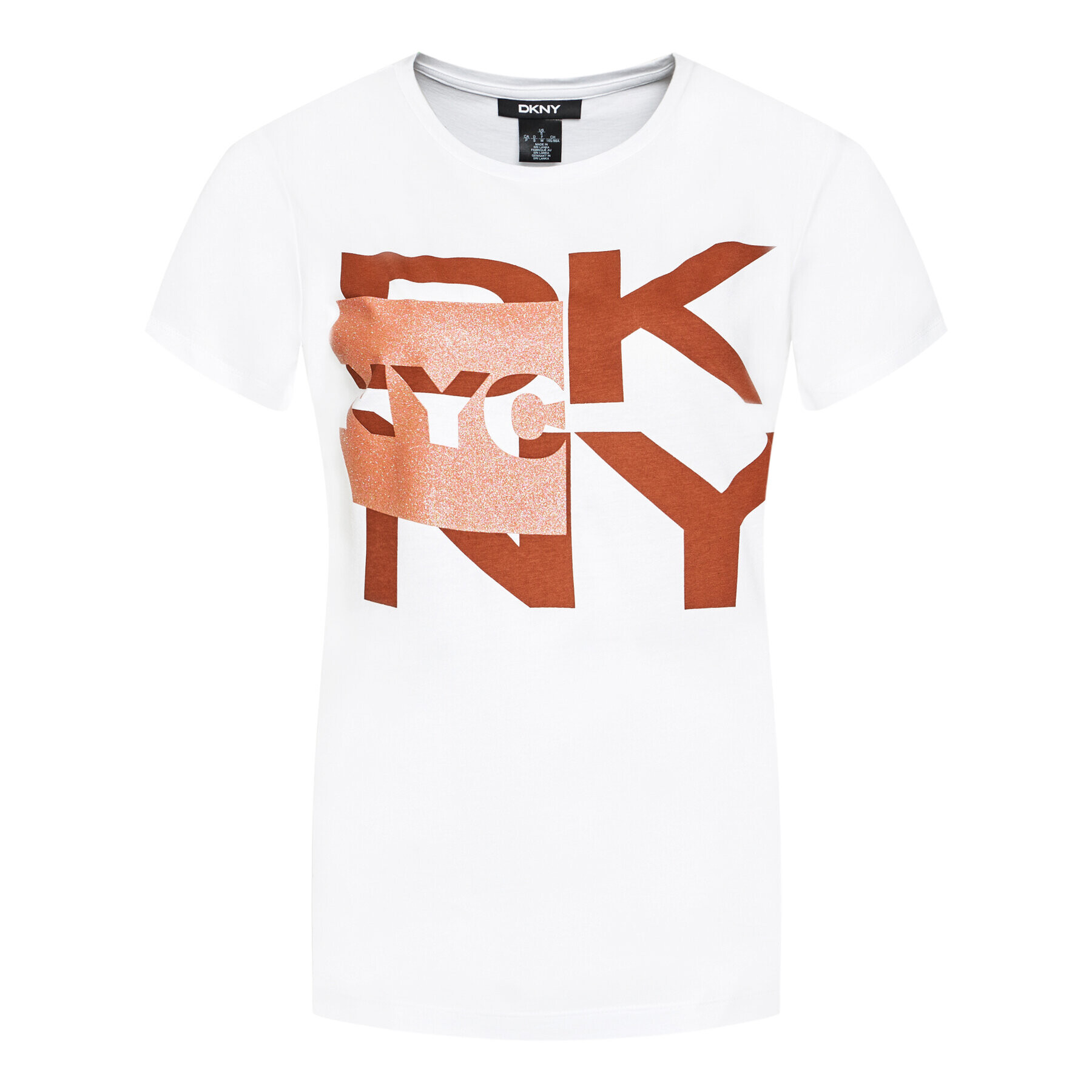 DKNY Тишърт P0EBCCNA Бял Regular Fit - Pepit.bg