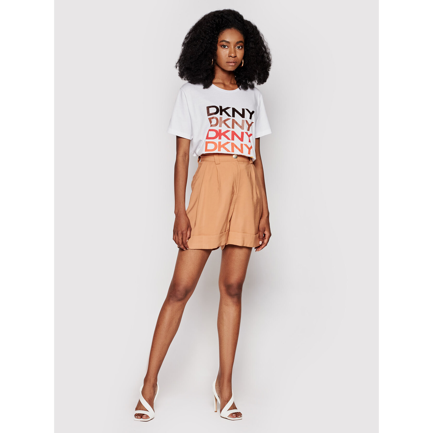 DKNY Тишърт P0EF7CNA Бял Regular Fit - Pepit.bg