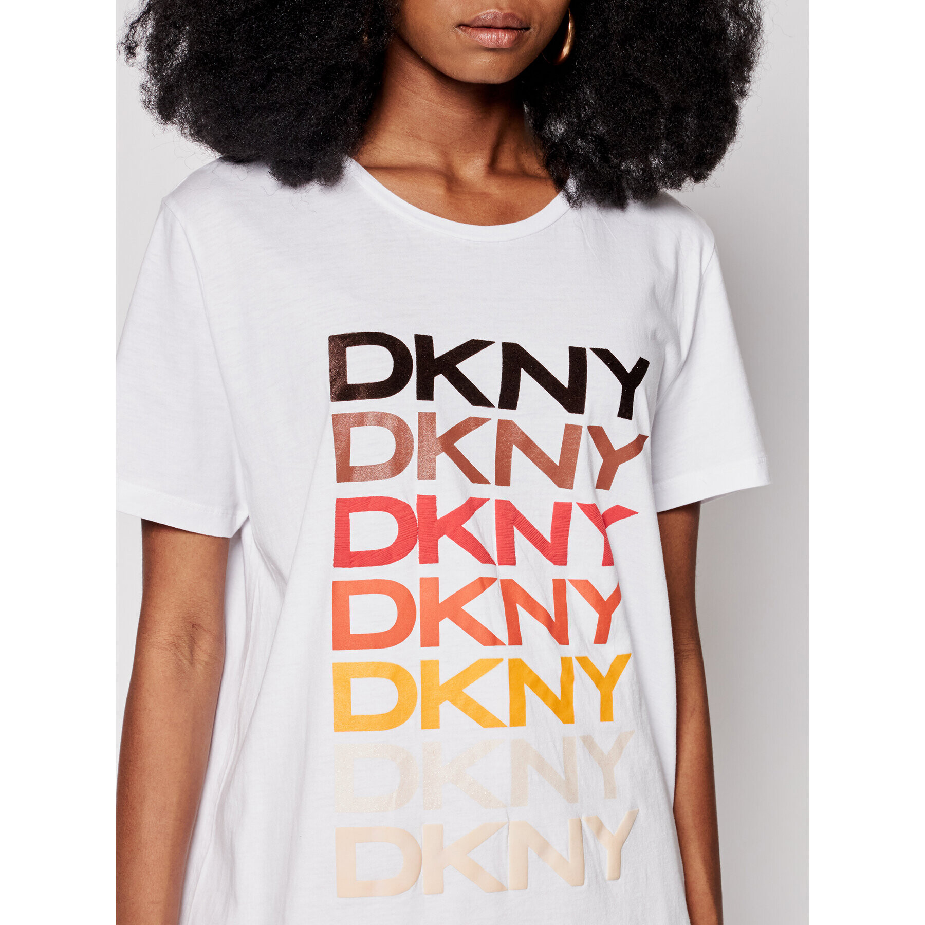 DKNY Тишърт P0EF7CNA Бял Regular Fit - Pepit.bg