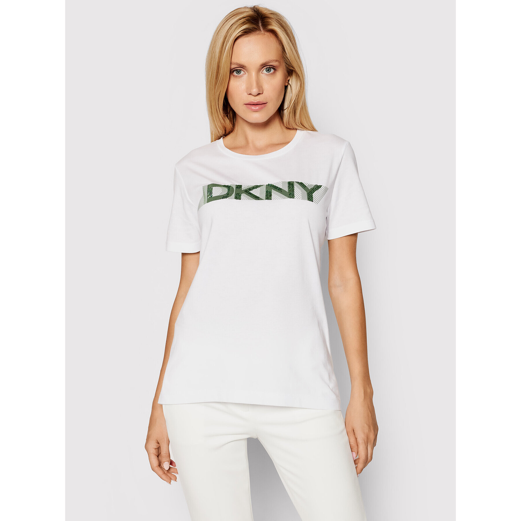 DKNY Тишърт P0FATCNA Бял Regular Fit - Pepit.bg