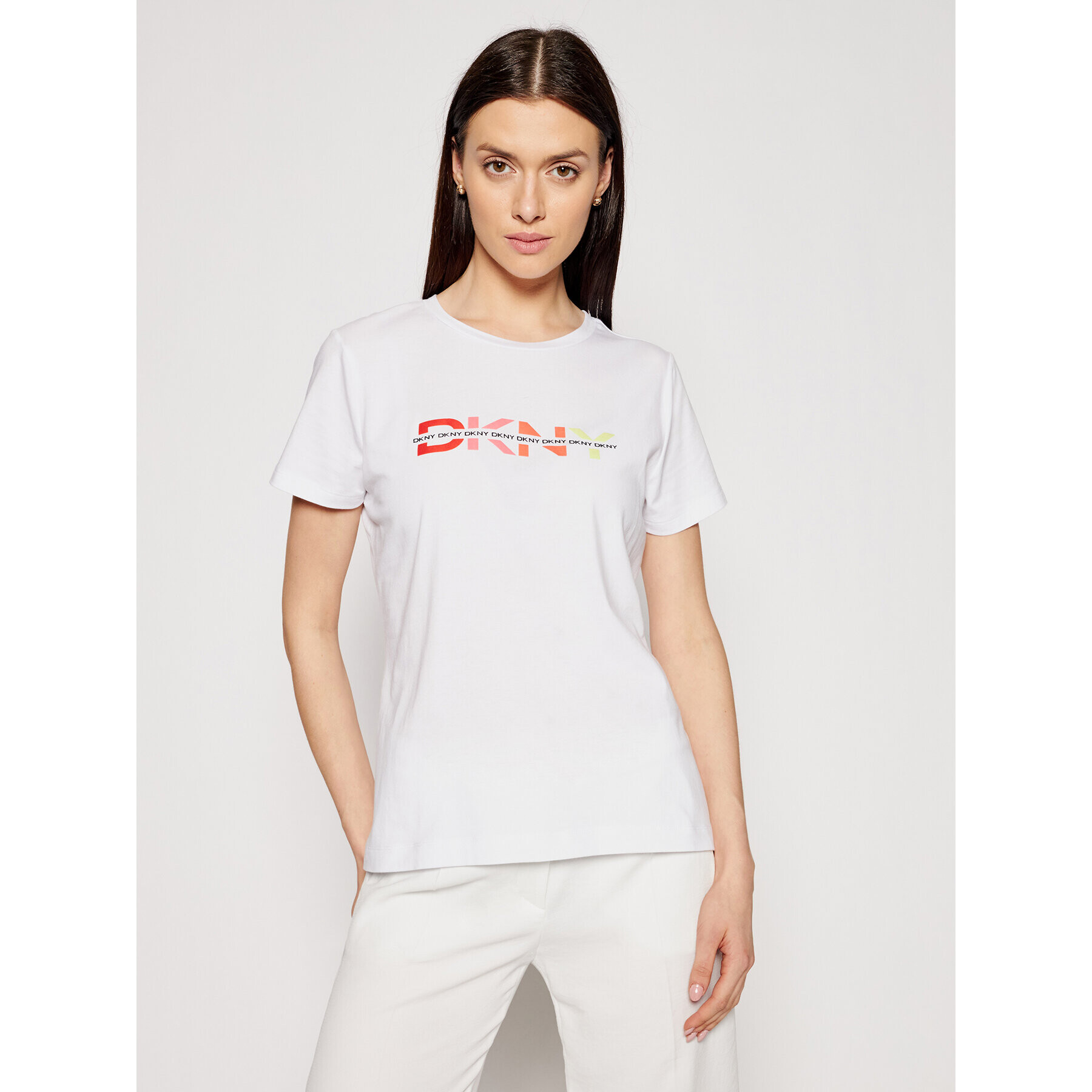 DKNY Тишърт P1BUTDNA Бял Regular Fit - Pepit.bg