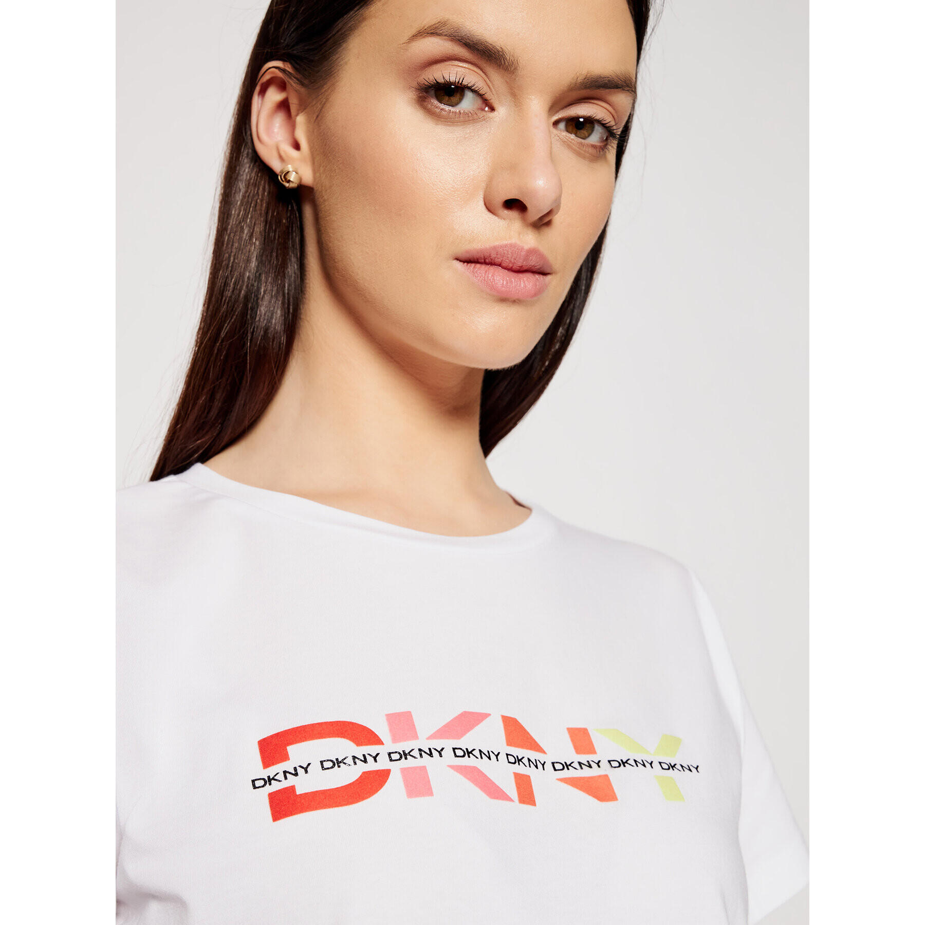 DKNY Тишърт P1BUTDNA Бял Regular Fit - Pepit.bg