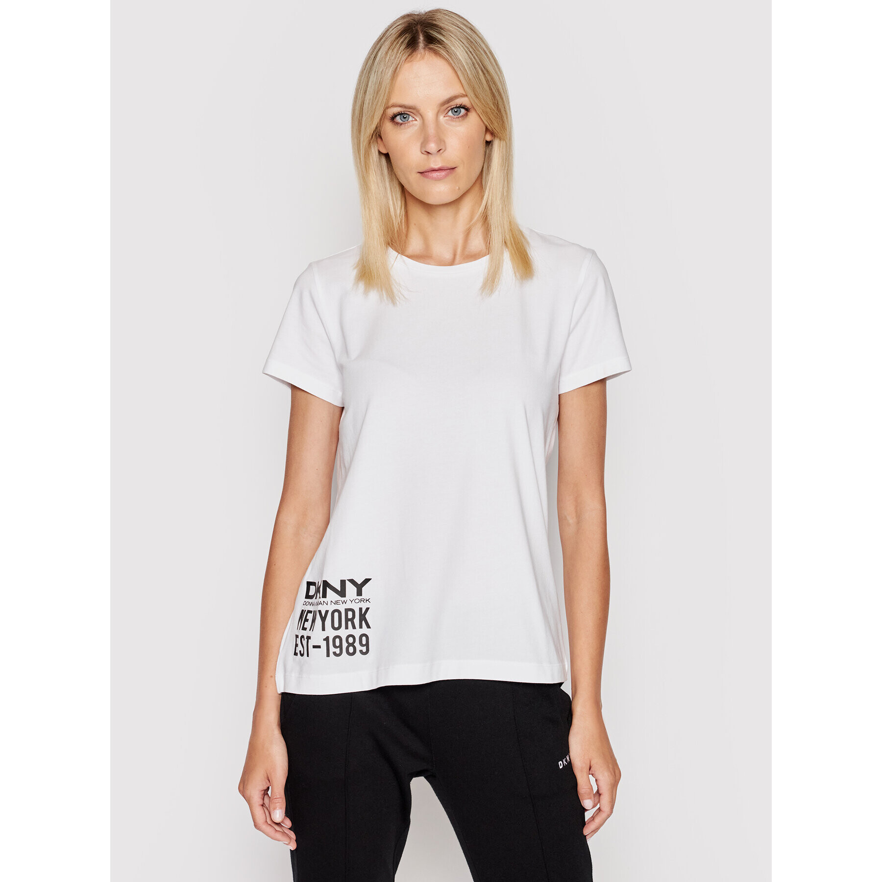 DKNY Тишърт P1DTFDNA Бял Regular Fit - Pepit.bg