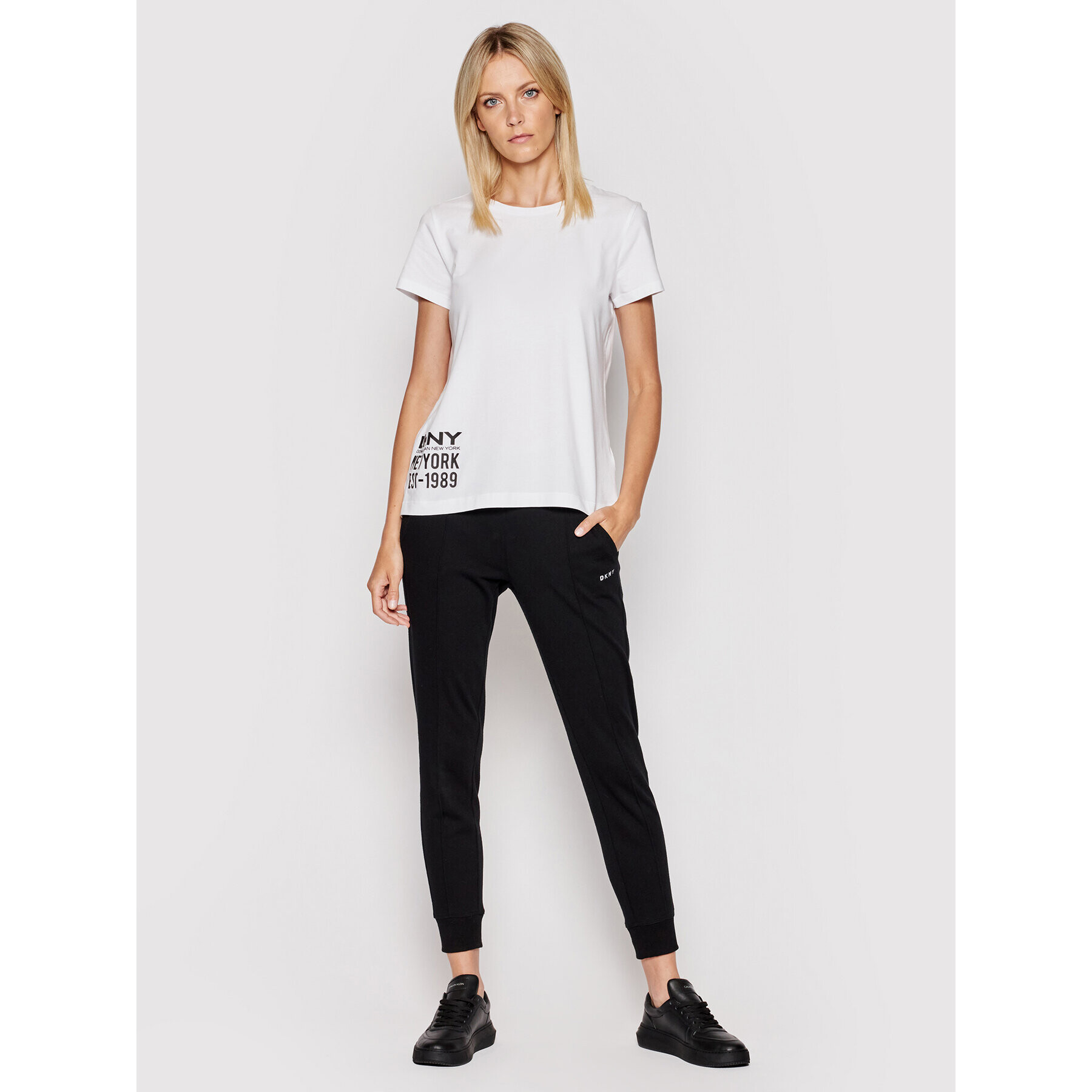 DKNY Тишърт P1DTFDNA Бял Regular Fit - Pepit.bg