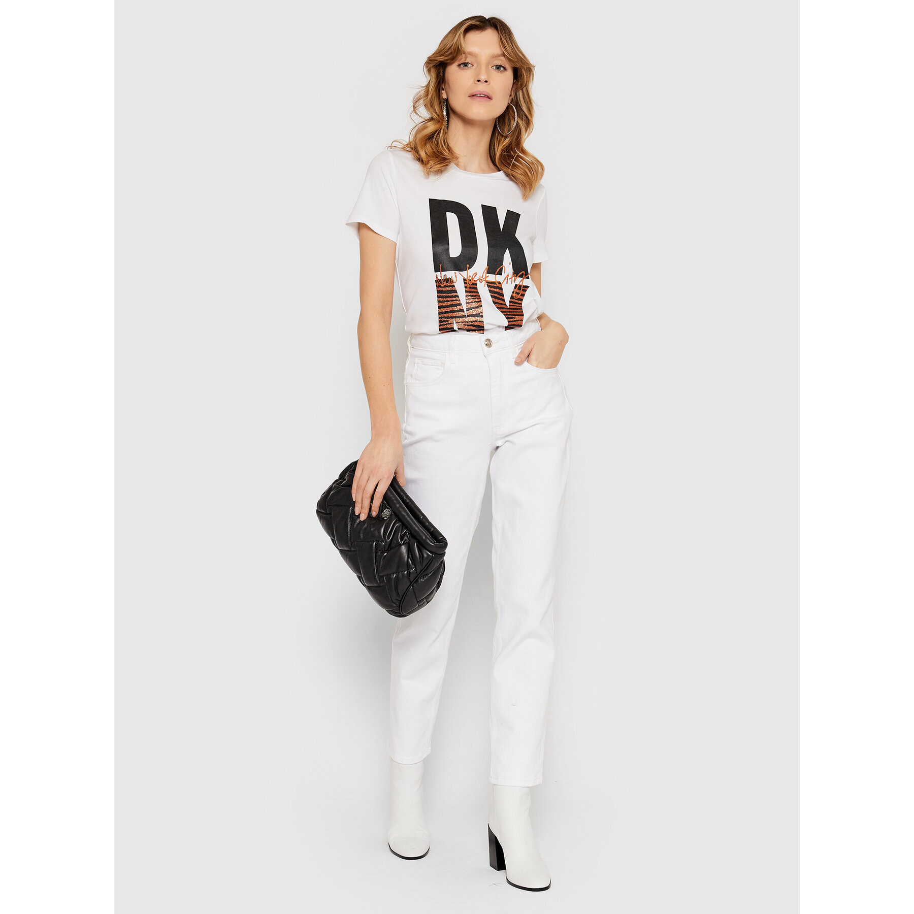 DKNY Тишърт P1HPVDNA Бял Regular Fit - Pepit.bg