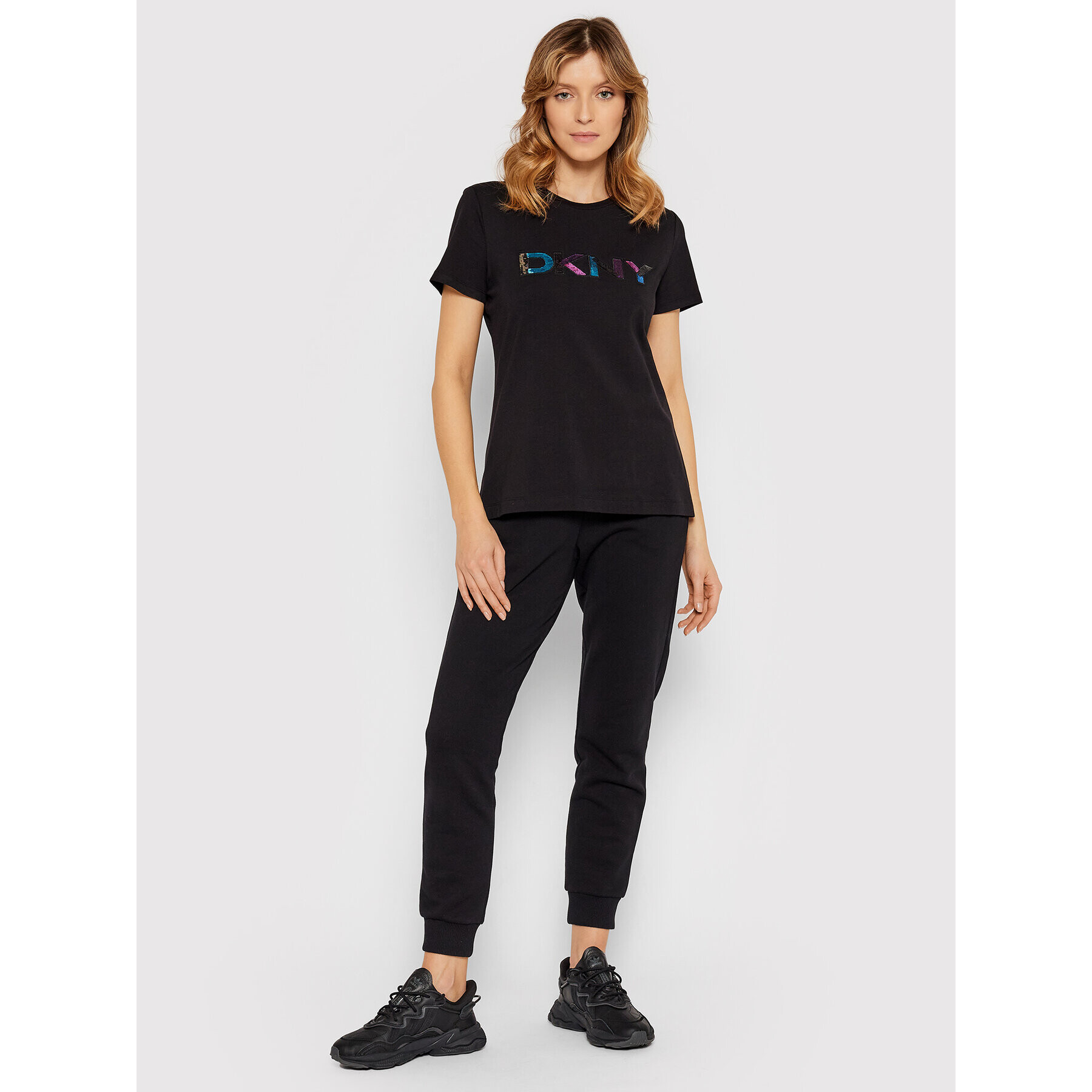 DKNY Тишърт P1JMKDNA Черен Regular Fit - Pepit.bg