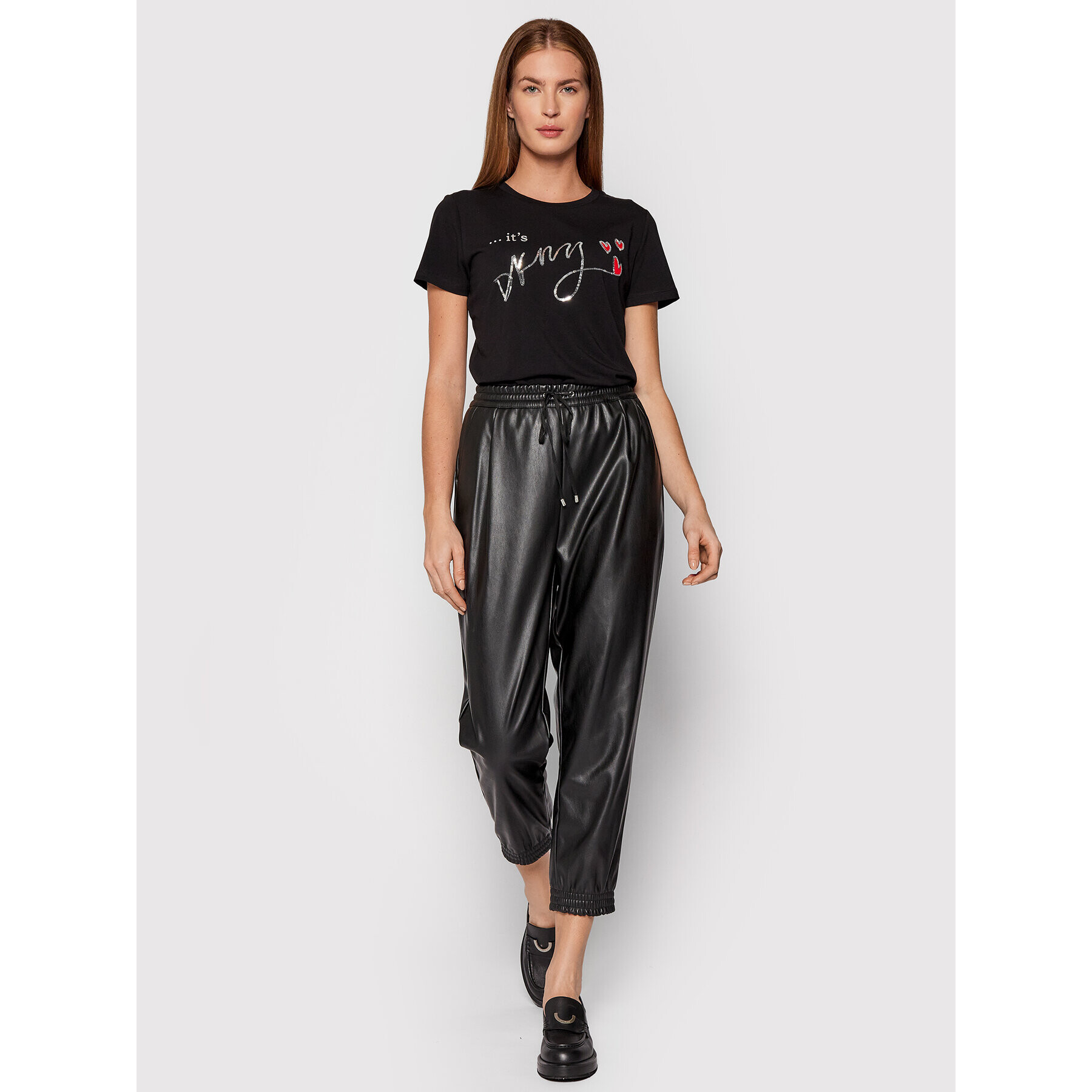 DKNY Тишърт P1MQHDNA Черен Regular Fit - Pepit.bg