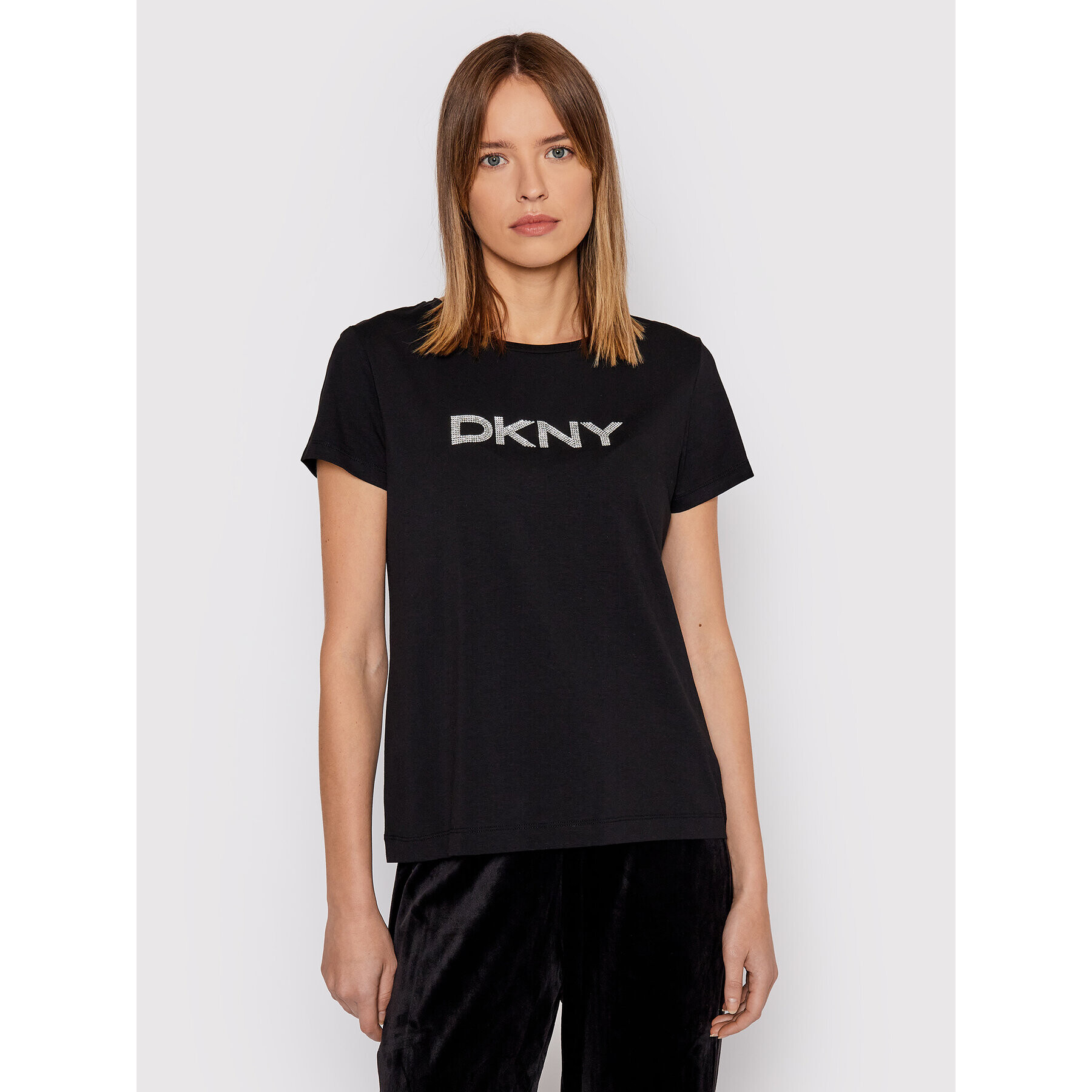 DKNY Тишърт P1MRHDNA Черен Regular Fit - Pepit.bg