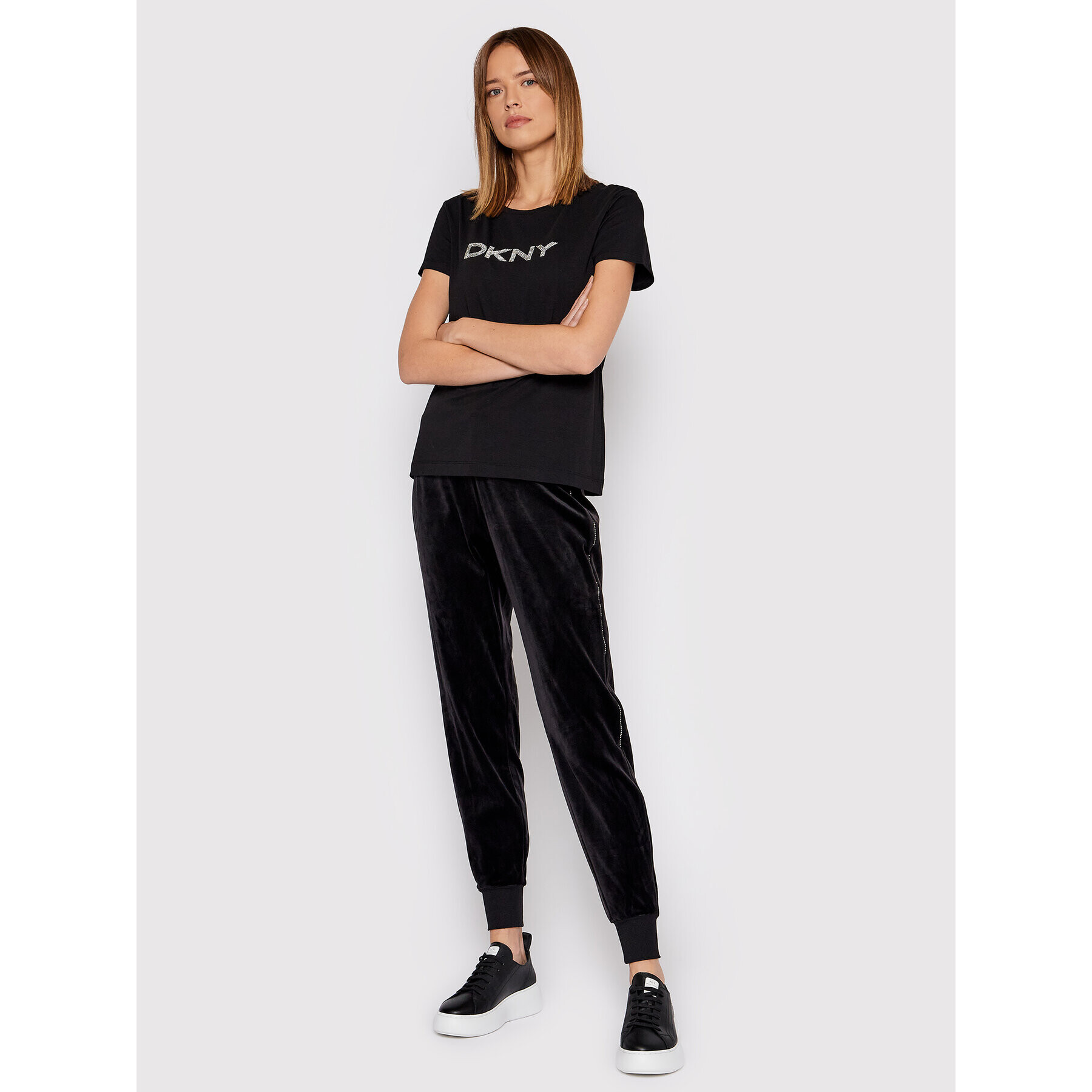 DKNY Тишърт P1MRHDNA Черен Regular Fit - Pepit.bg