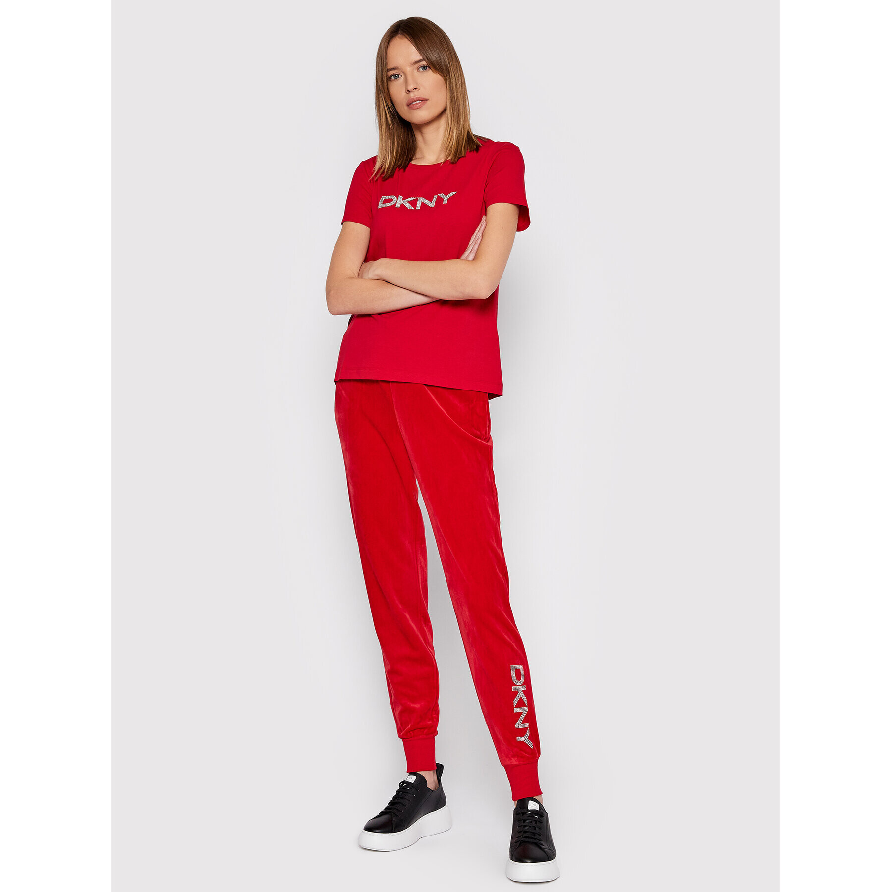 DKNY Тишърт P1MRHDNA Червен Regular Fit - Pepit.bg