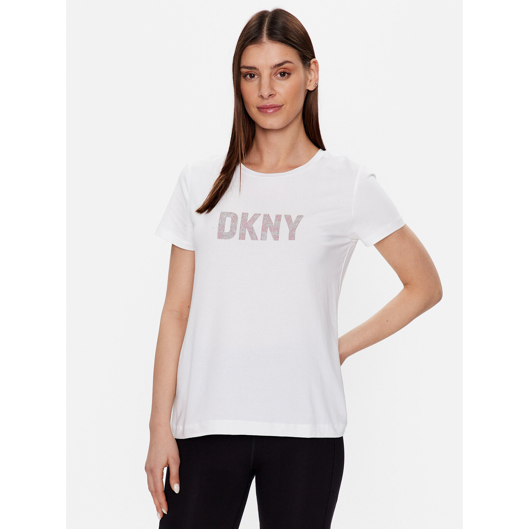 DKNY Тишърт P9BH9AHQ Бял Regular Fit - Pepit.bg