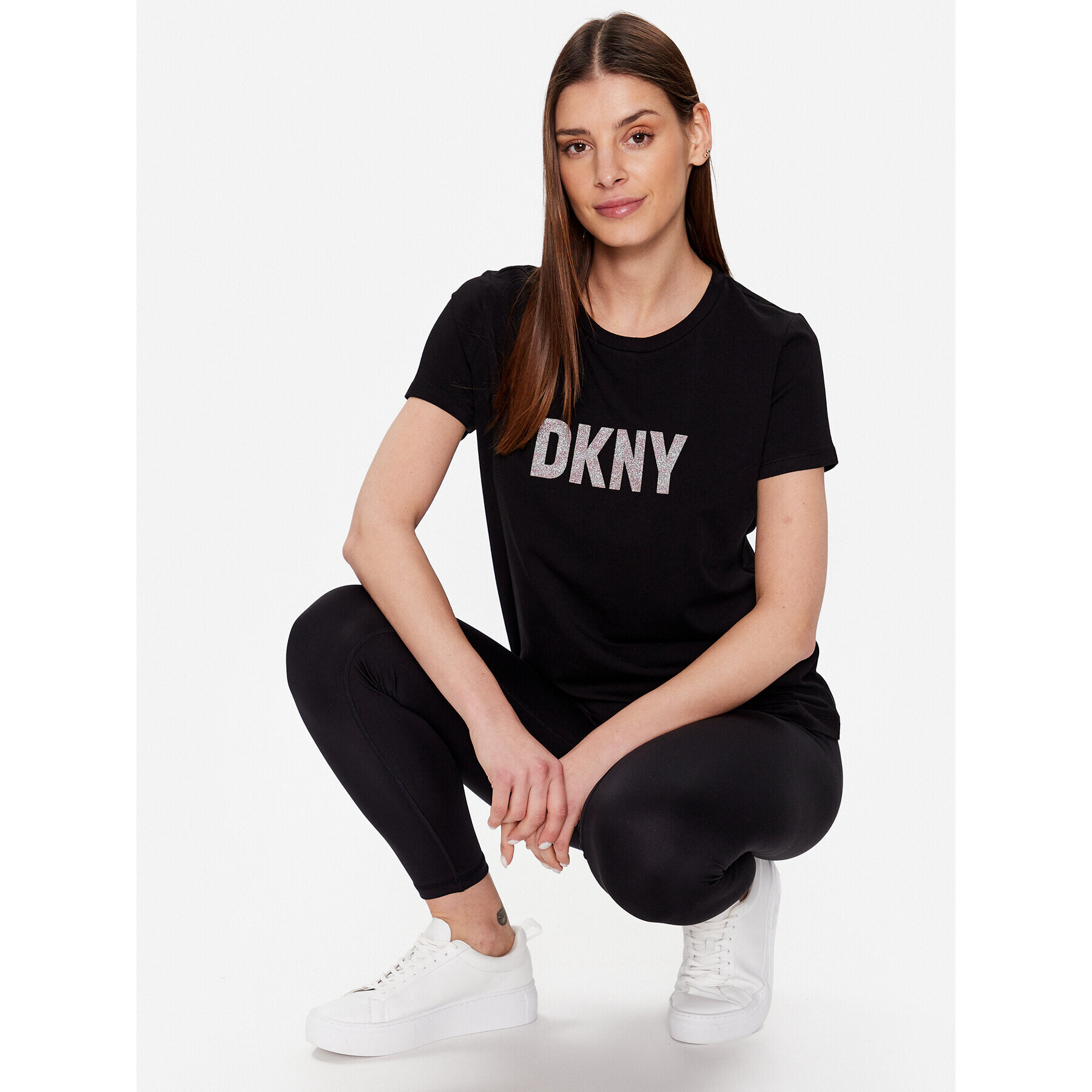 DKNY Тишърт P9BH9AHQ Черен Regular Fit - Pepit.bg