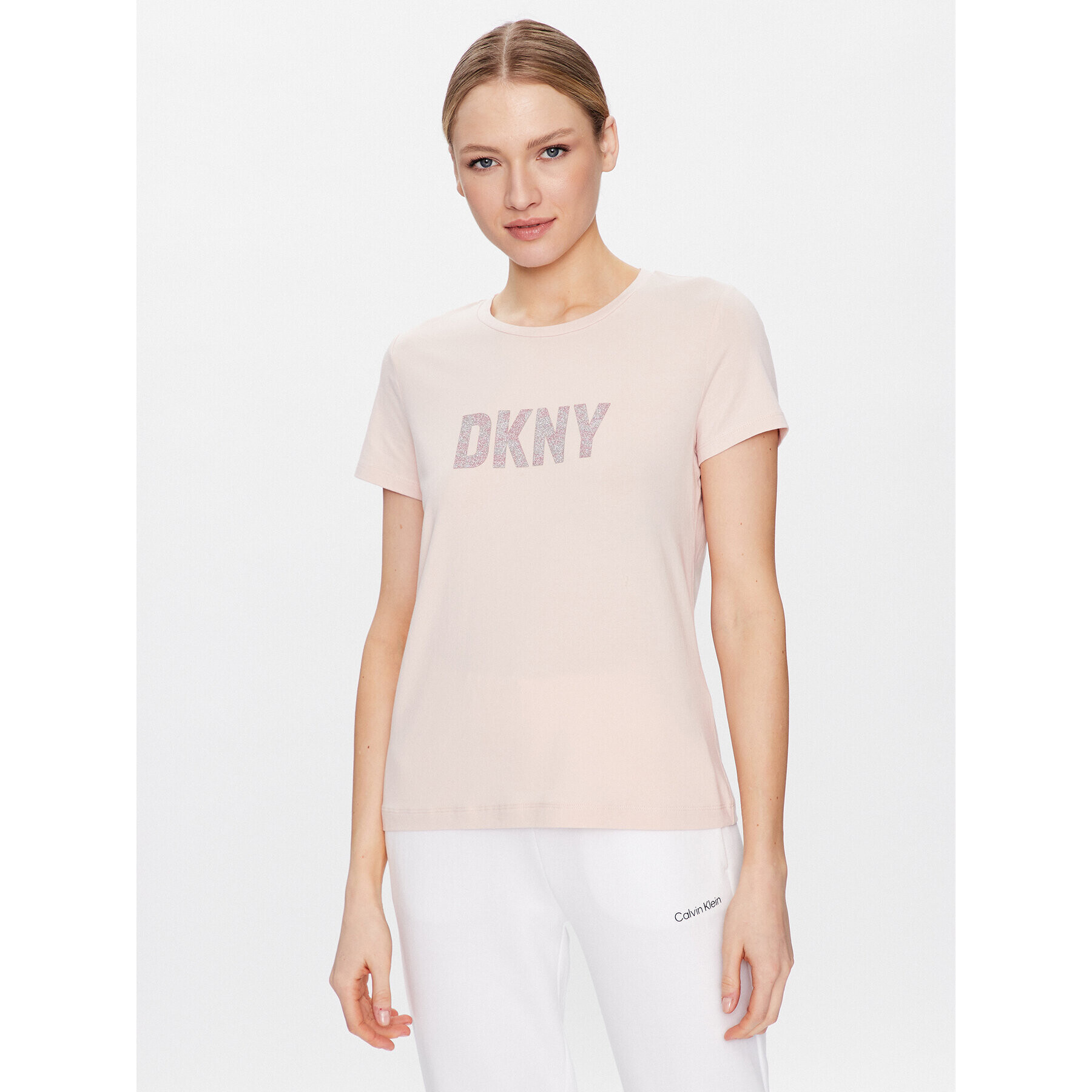 DKNY Тишърт P9BH9AHQ Розов Regular Fit - Pepit.bg