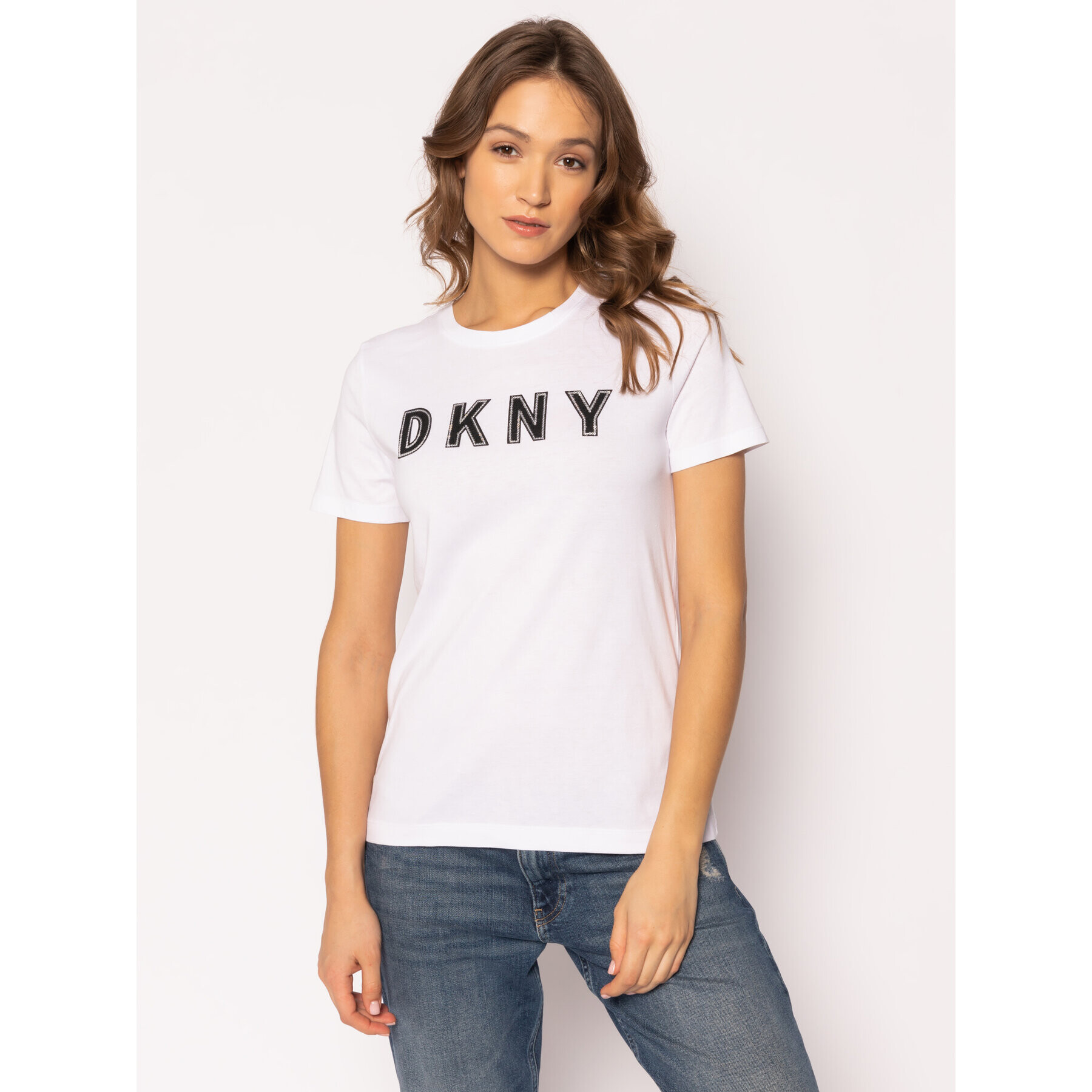 DKNY Тишърт P9DH7CNA Бял Regular Fit - Pepit.bg