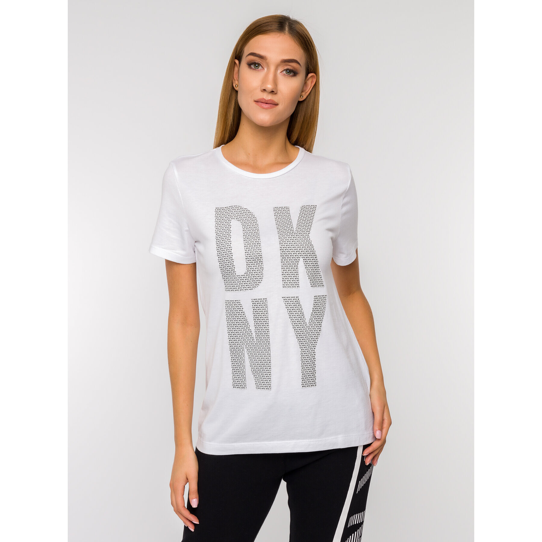 DKNY Тишърт P9GH6CNA Бял Regular Fit - Pepit.bg