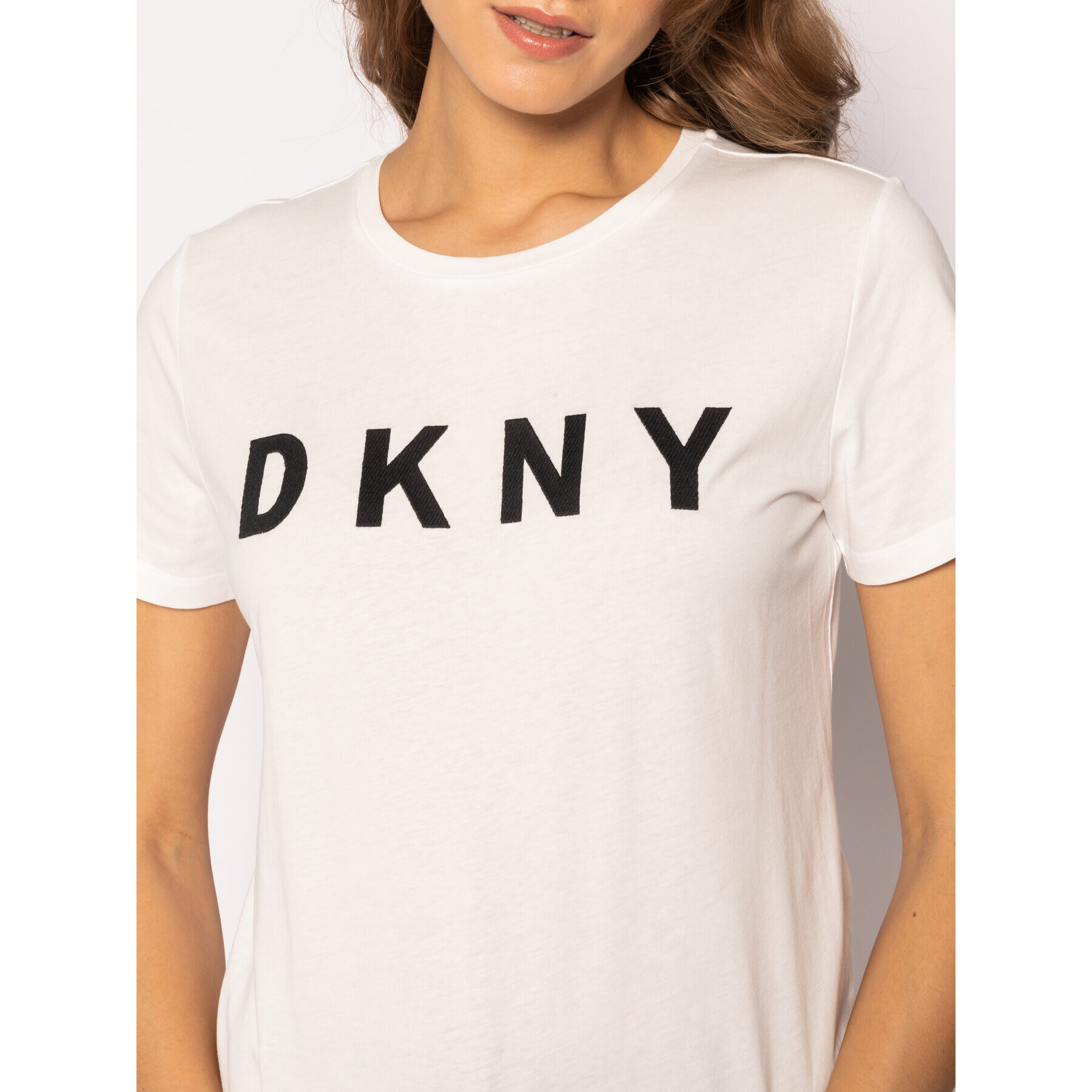 DKNY Тишърт W3276CNA Бял Regular Fit - Pepit.bg