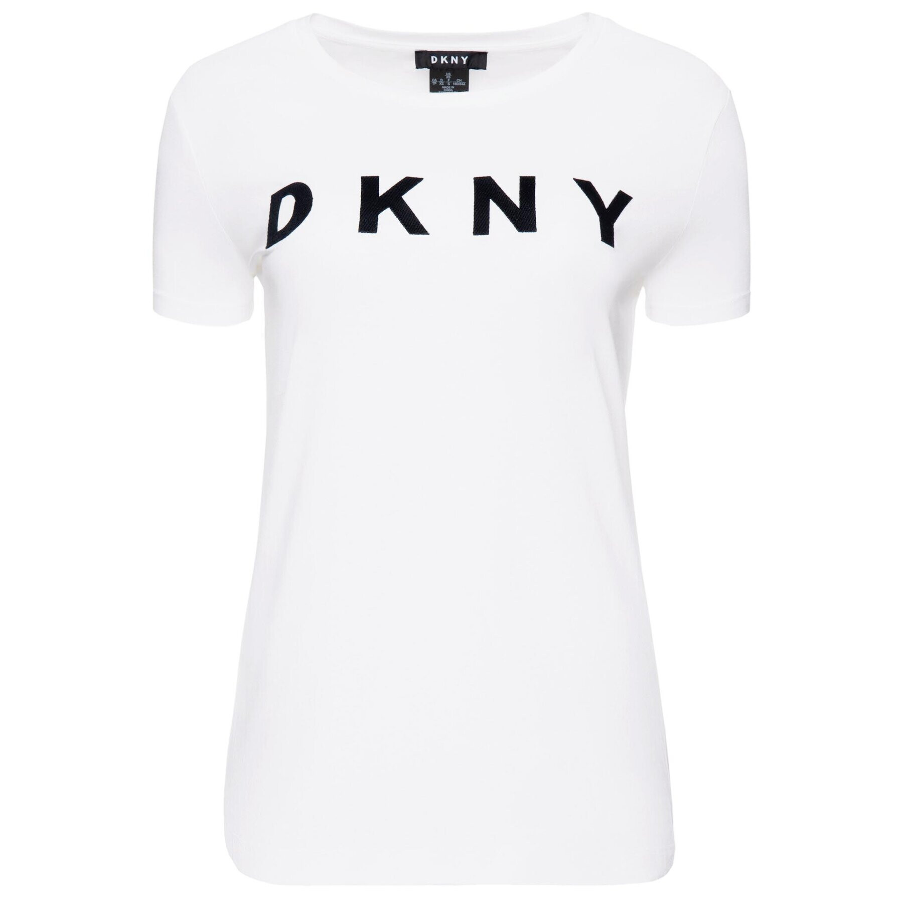 DKNY Тишърт W3276CNA Бял Regular Fit - Pepit.bg