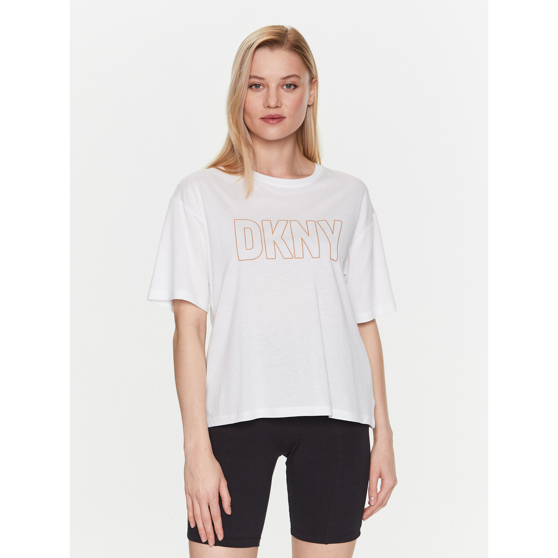 DKNY Тишърт YI2222654 Бял Relaxed Fit - Pepit.bg