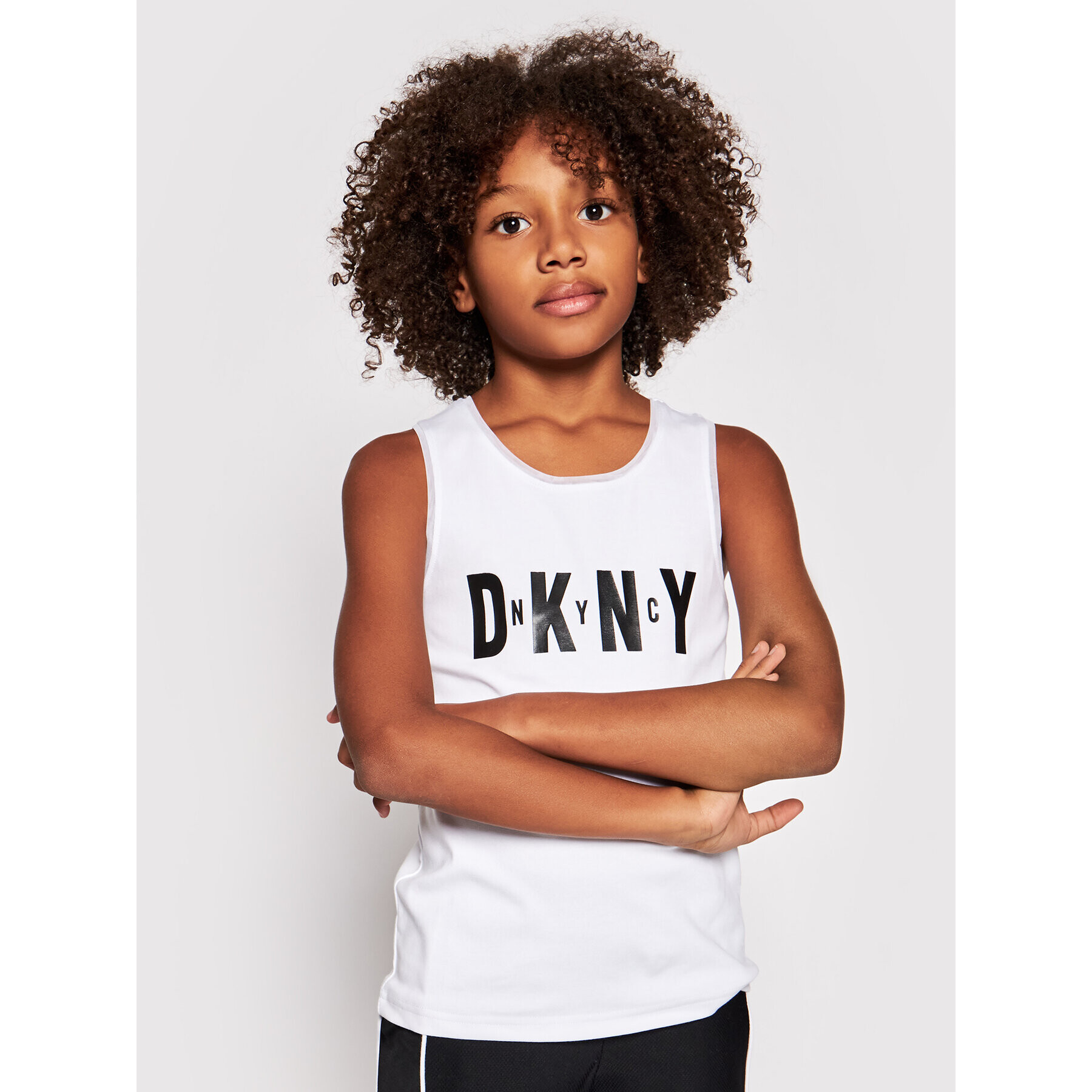 DKNY топ D35R21 S Бял Regular Fit - Pepit.bg