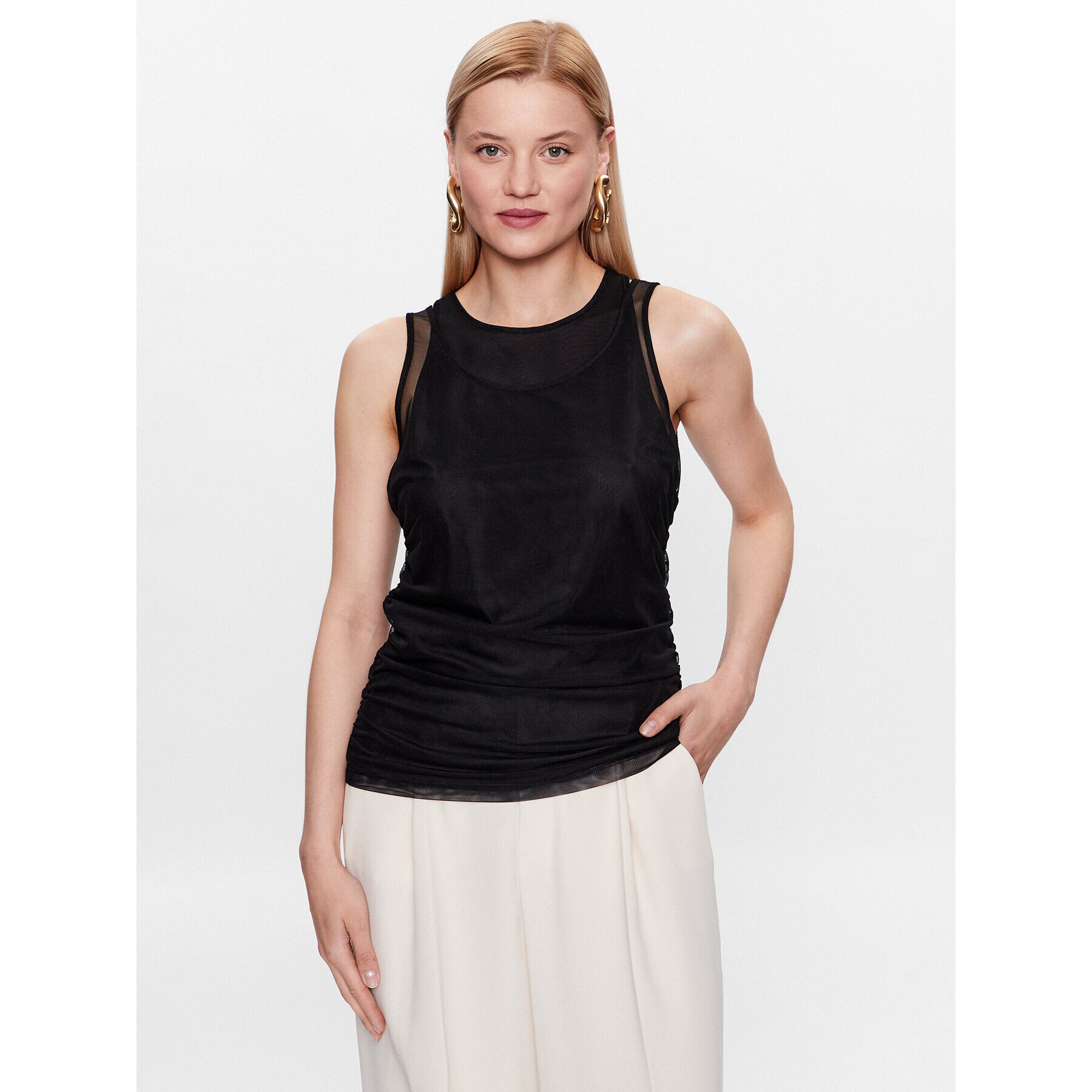 DKNY топ P3BH7RJA Черен Regular Fit - Pepit.bg