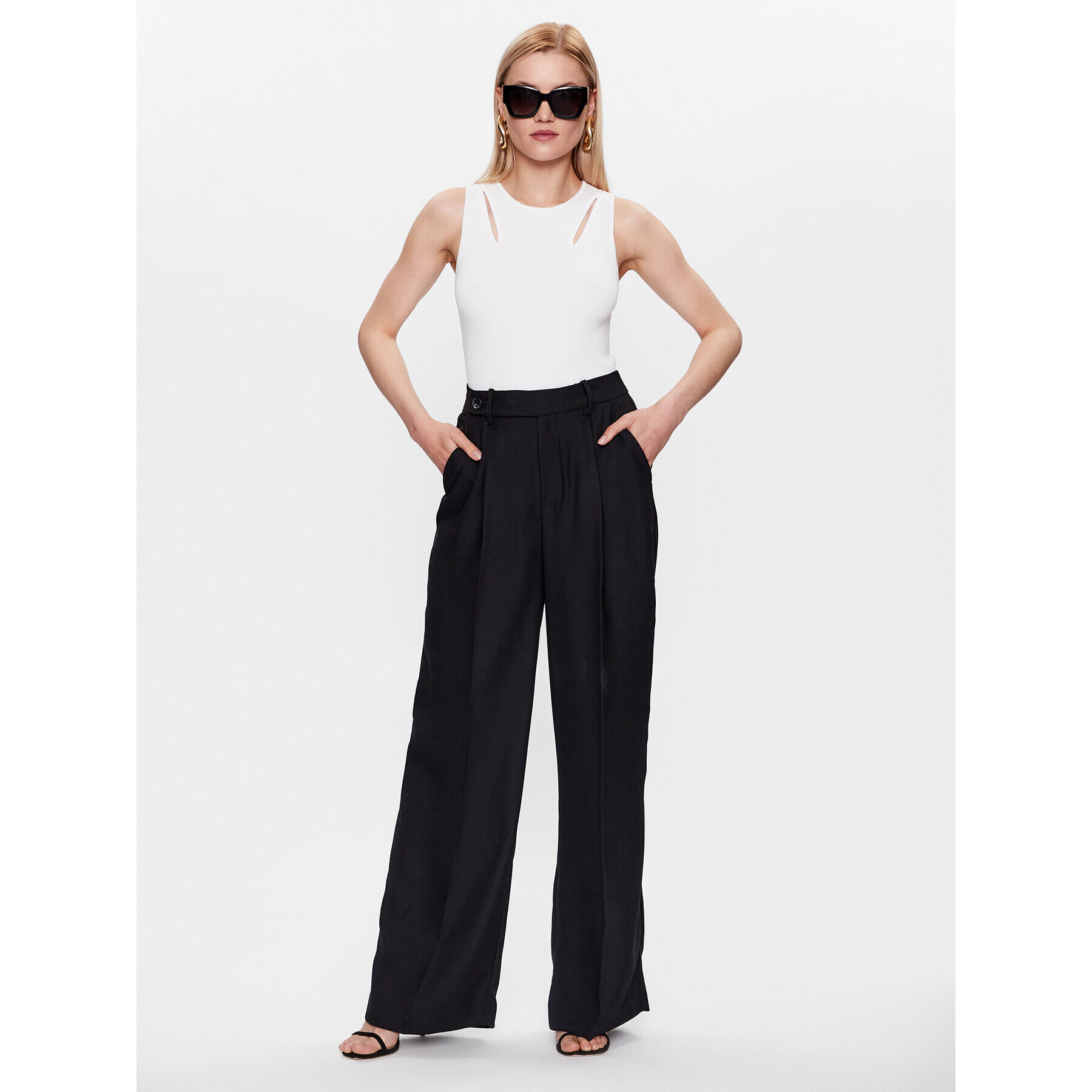 DKNY топ P3BSAH25 Бял Slim Fit - Pepit.bg