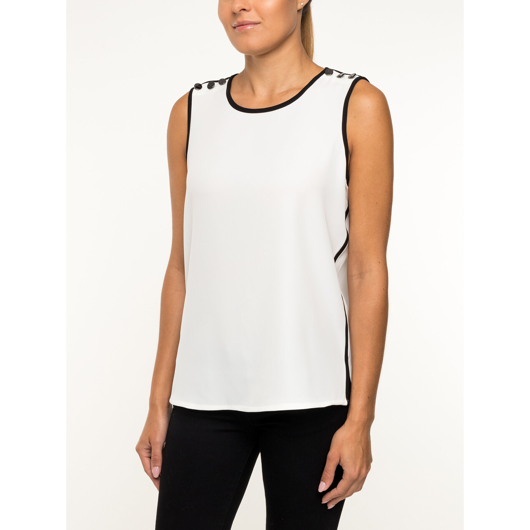 DKNY топ P9AA2A2N Бял Regular Fit - Pepit.bg