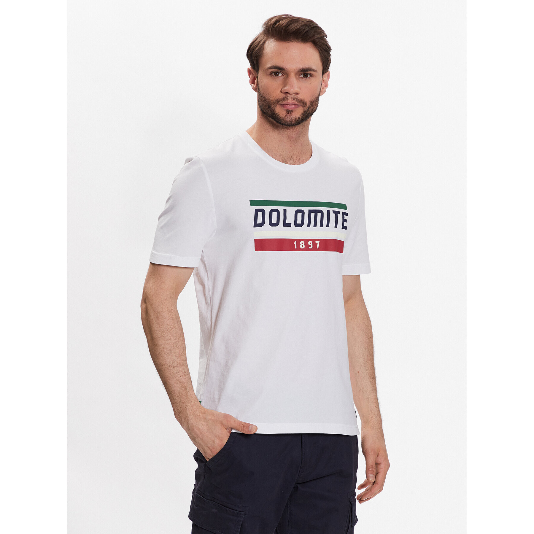 Dolomite Тишърт 289177-748 Бял Regular Fit - Pepit.bg