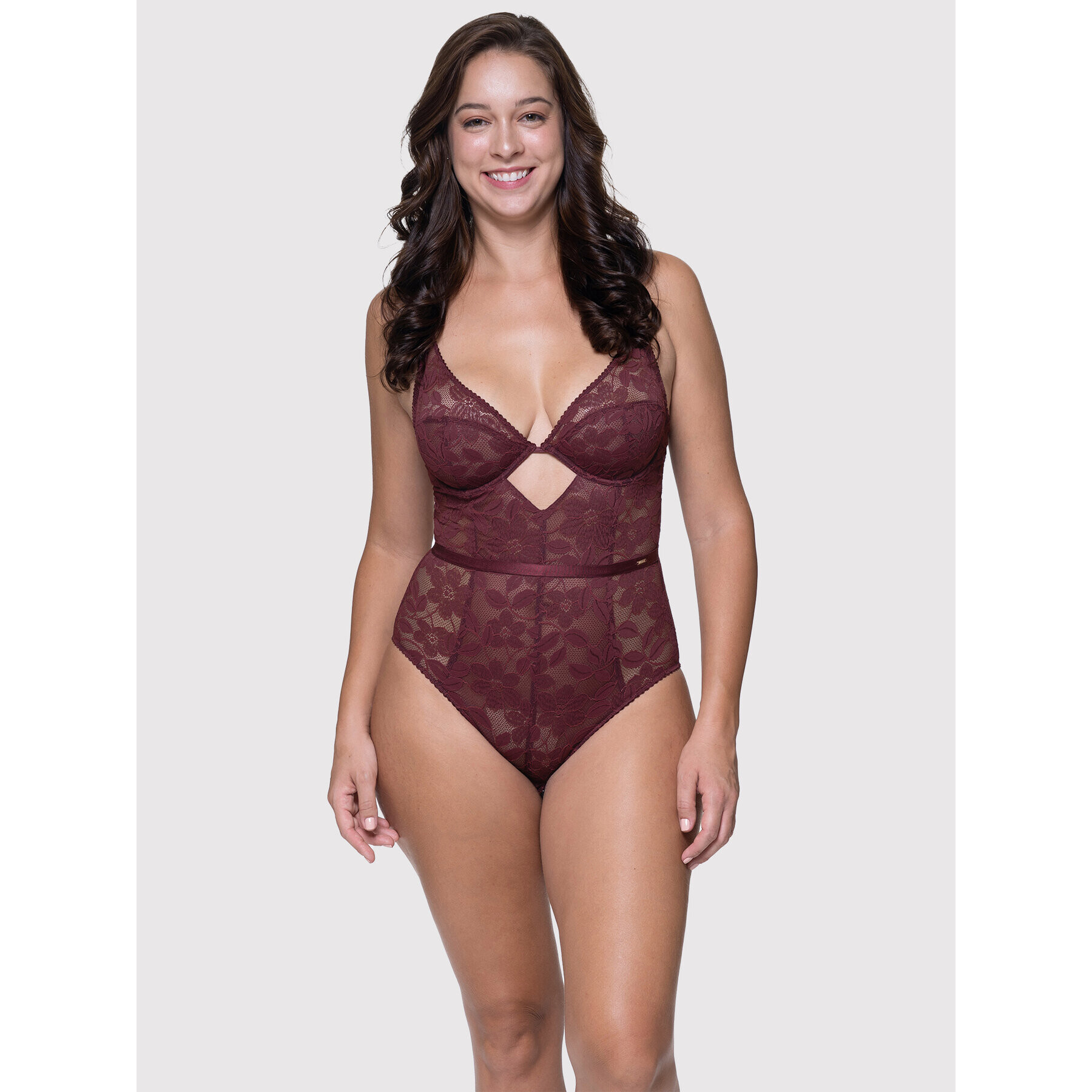 Dorina Боди Daphne D001578LA078 Бордо Slim Fit - Pepit.bg