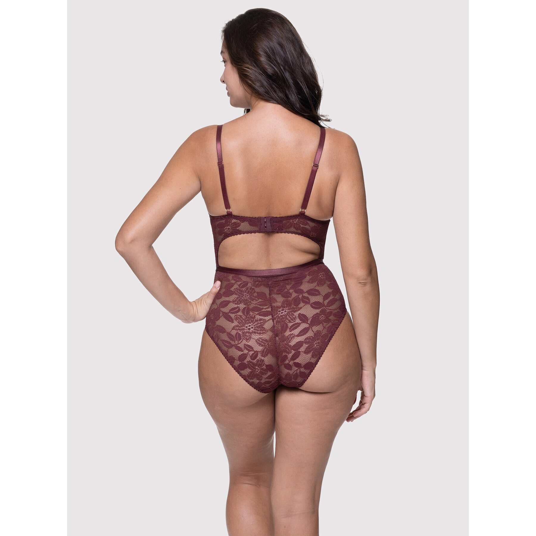 Dorina Боди Daphne D001578LA078 Бордо Slim Fit - Pepit.bg