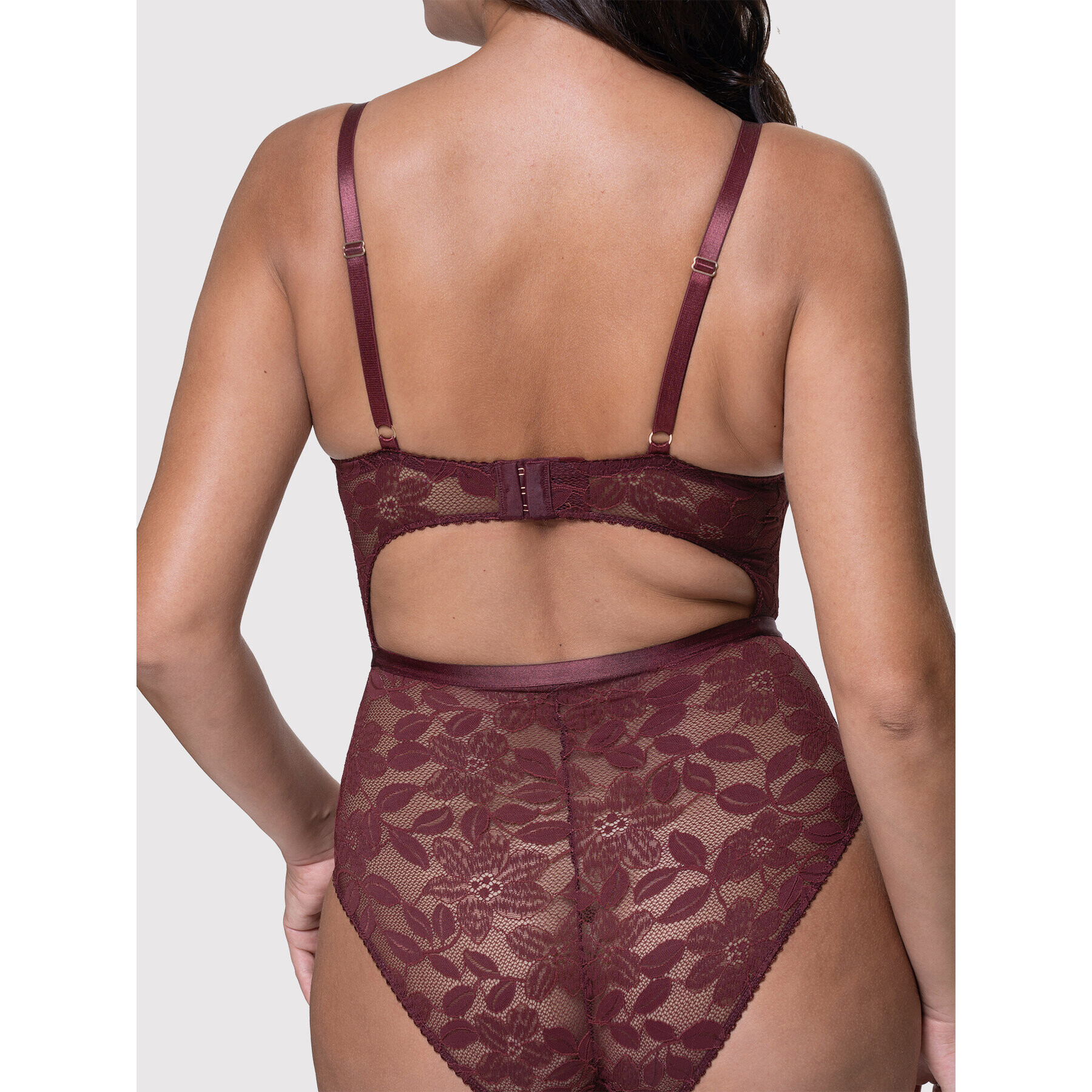 Dorina Боди Daphne D001578LA078 Бордо Slim Fit - Pepit.bg