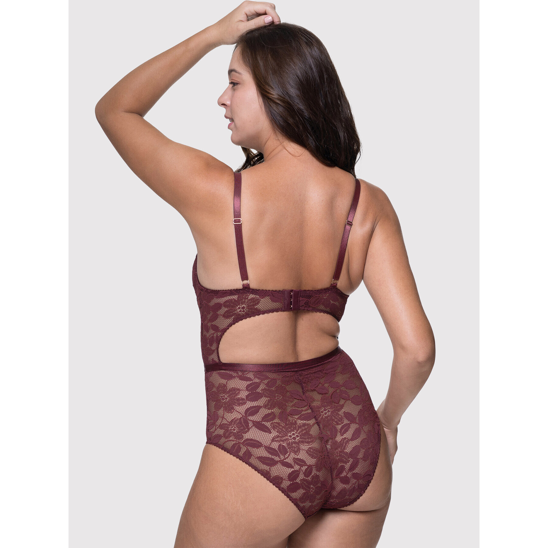 Dorina Боди Daphne D001578LA078 Бордо Slim Fit - Pepit.bg