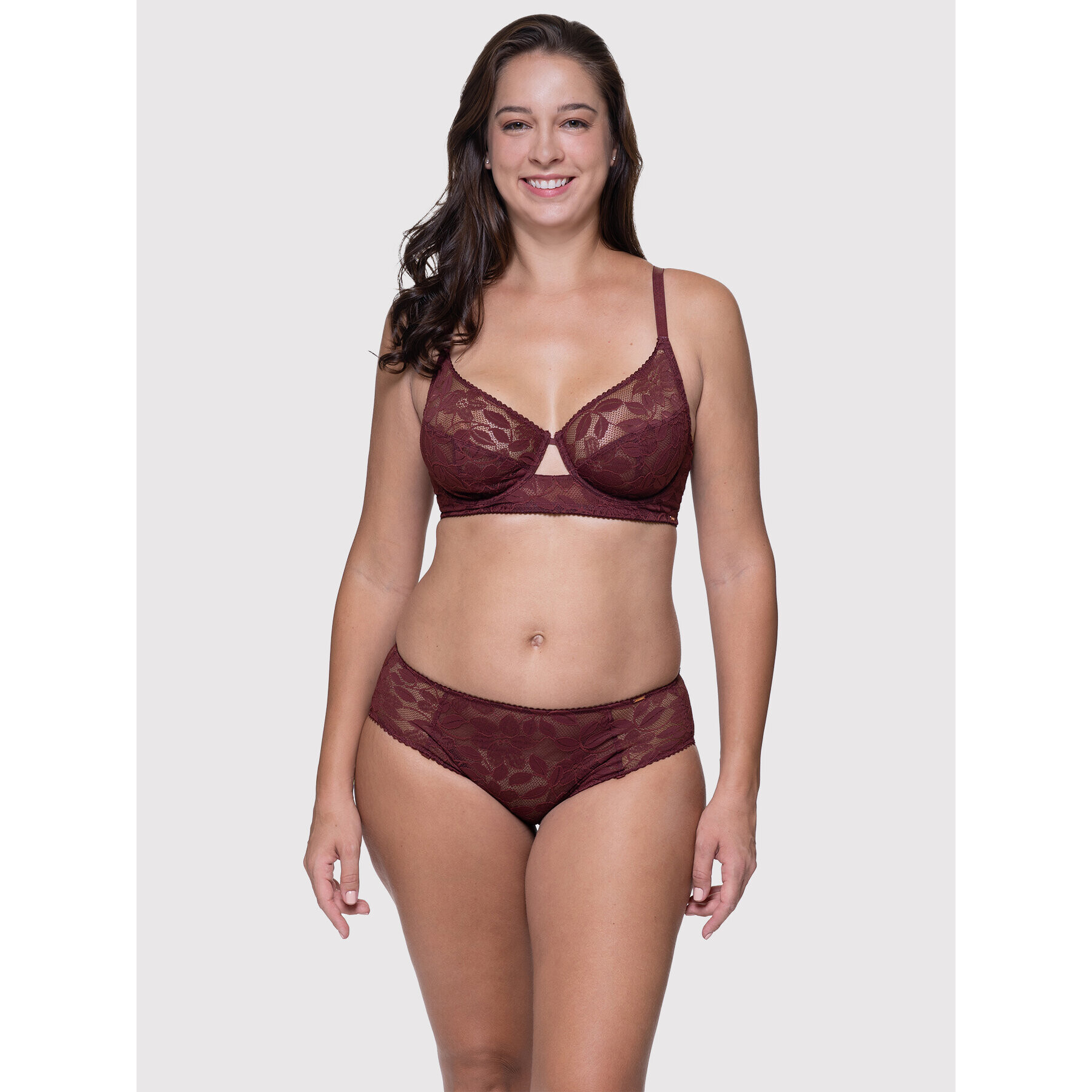 Dorina Сутиен с банели Daphne D001574LA078 Бордо - Pepit.bg