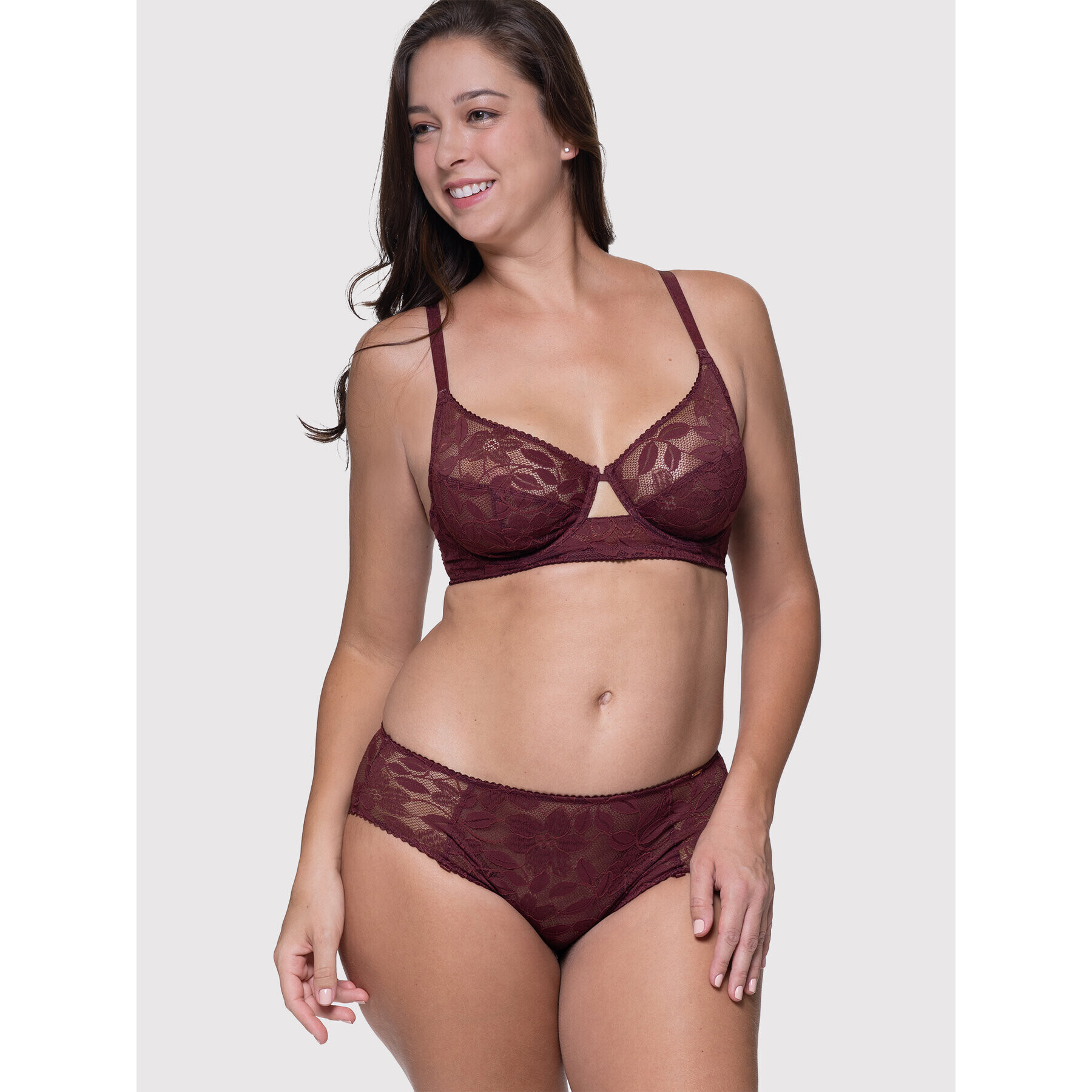 Dorina Сутиен с банели Daphne D001574LA078 Бордо - Pepit.bg