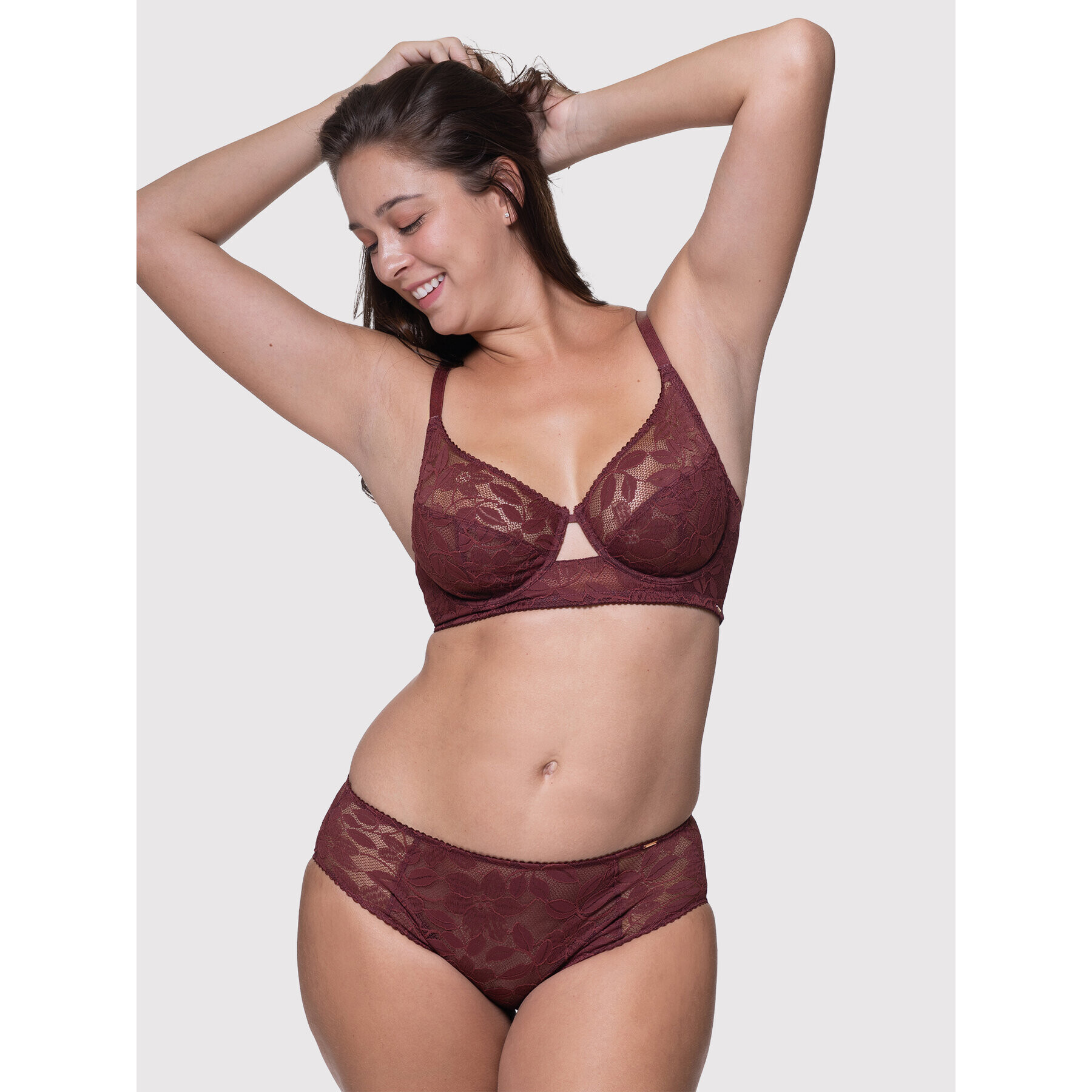 Dorina Сутиен с банели Daphne D001574LA078 Бордо - Pepit.bg