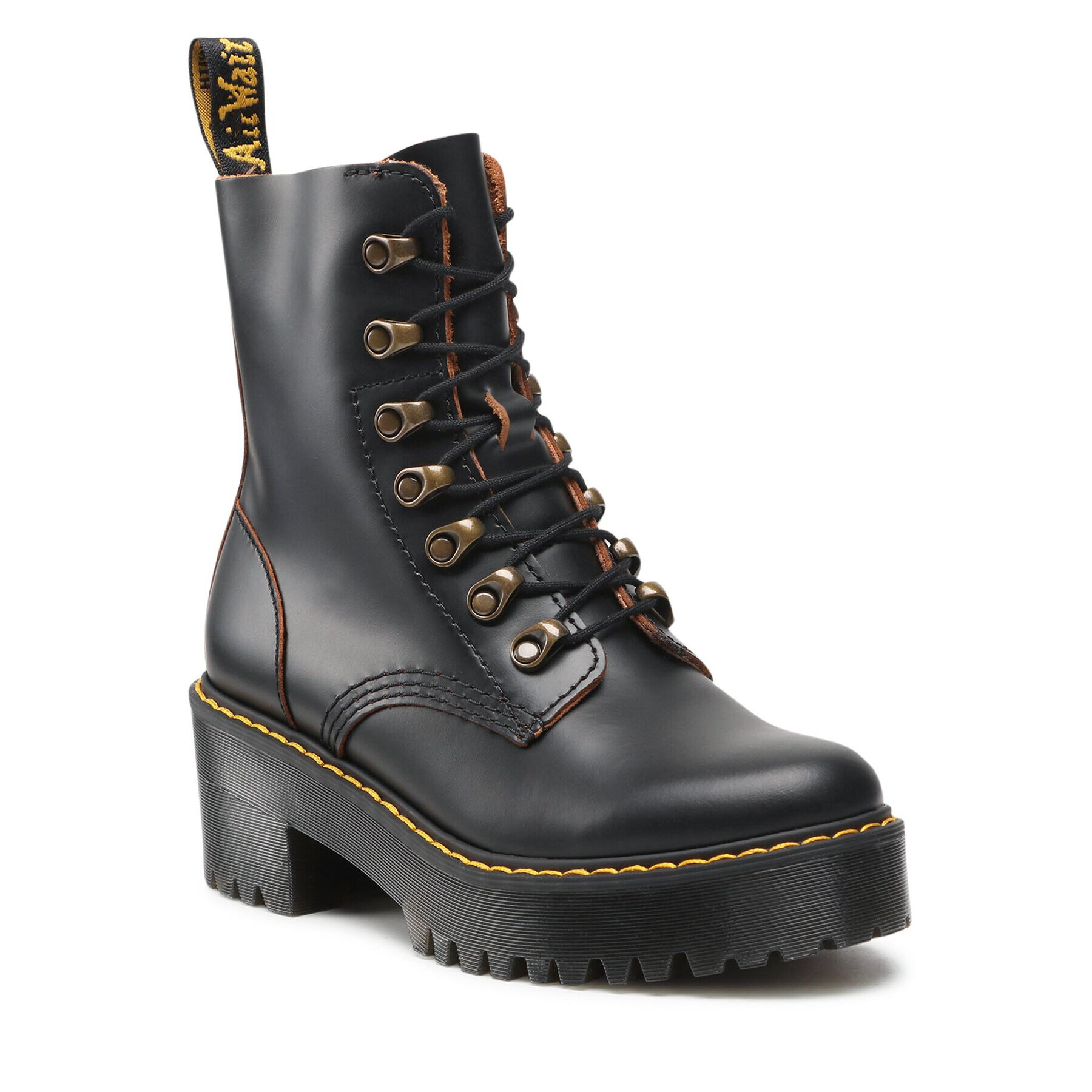 Dr. Martens Боти Leona 22601001 Черен - Pepit.bg