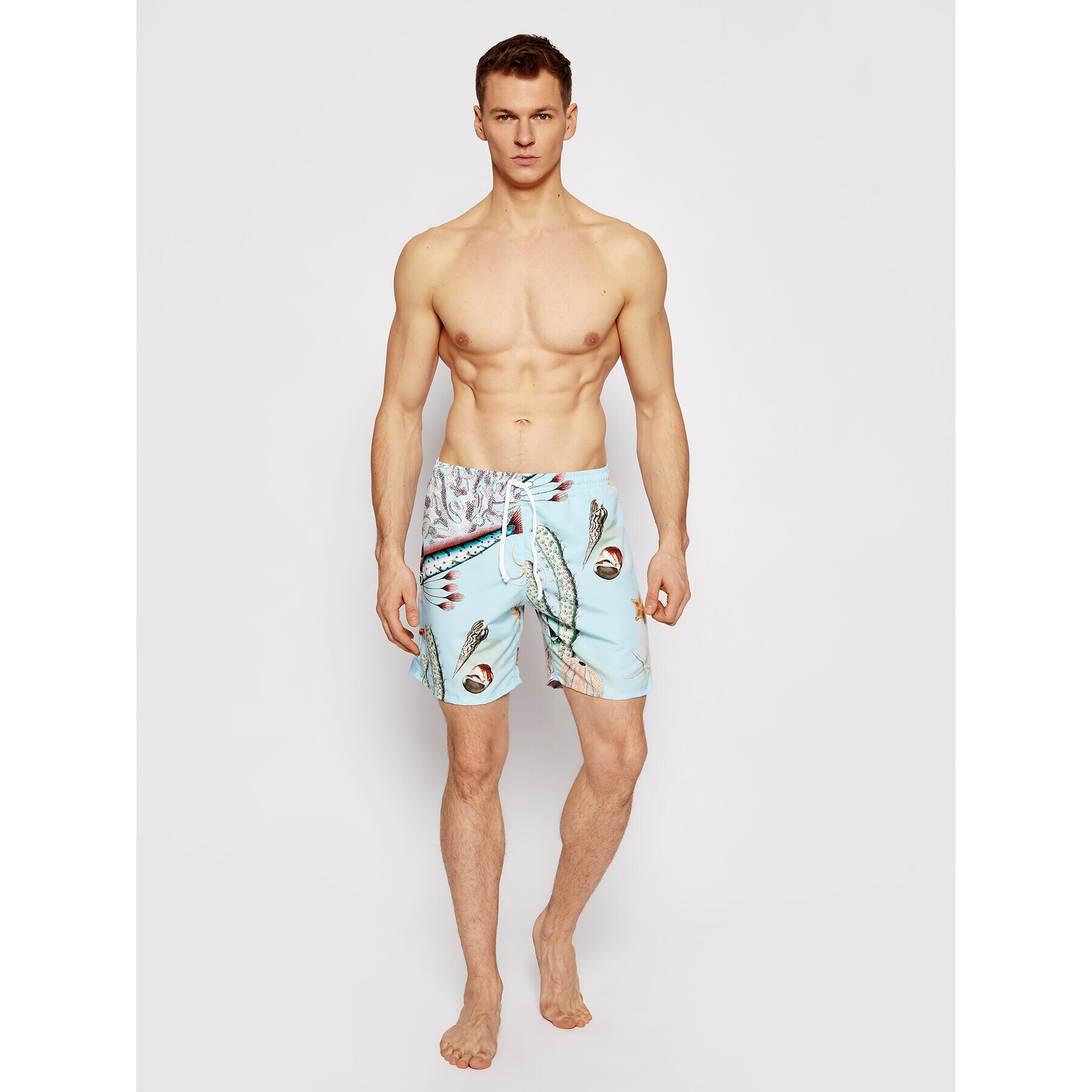 Drivemebikini Плувни шорти Unisex Boardshorts Sealife 2020-DRV-030-AB Син Relaxed Fit - Pepit.bg