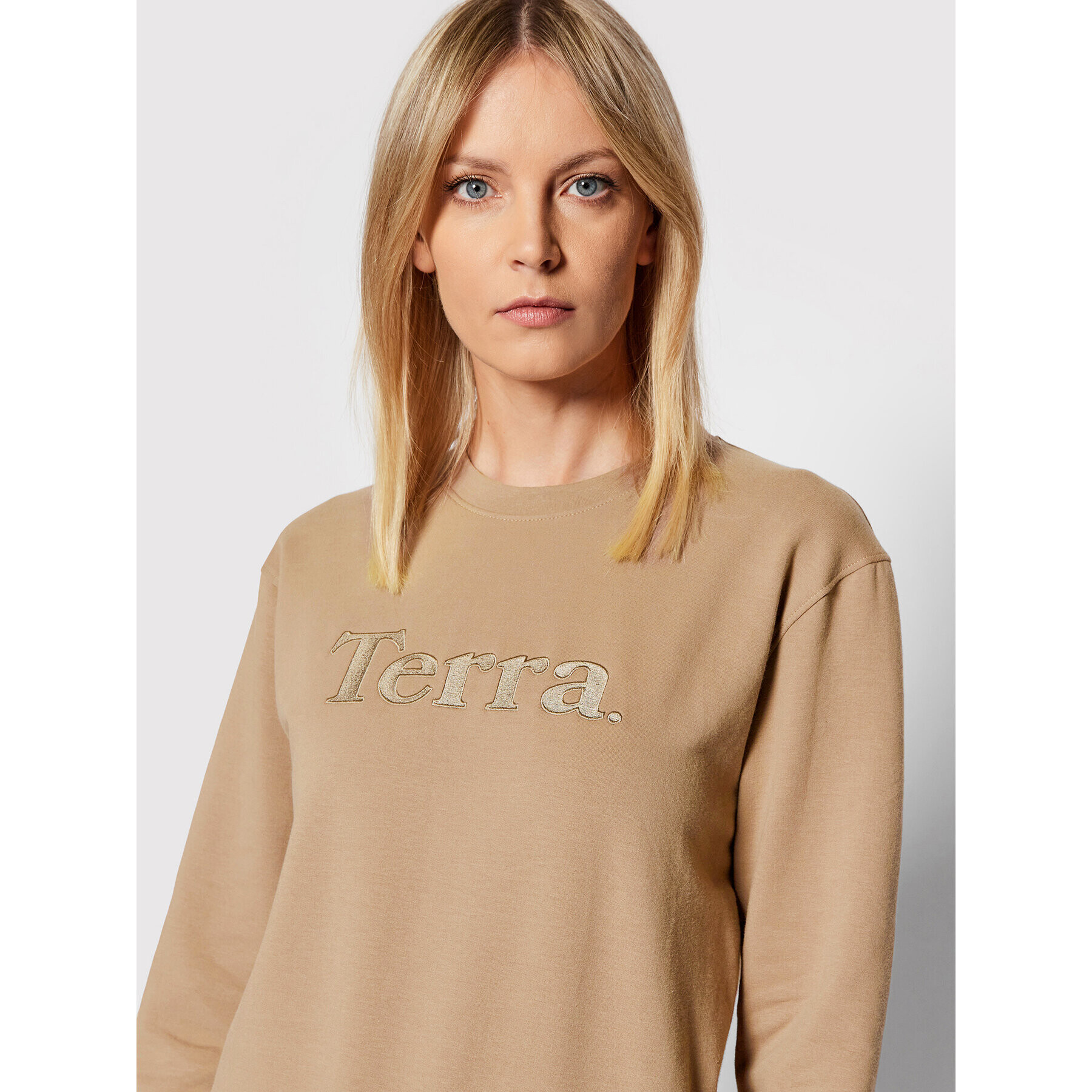 Drivemebikini Суитшърт Terra 2021-DRV-081_TA Кафяв Regular Fit - Pepit.bg